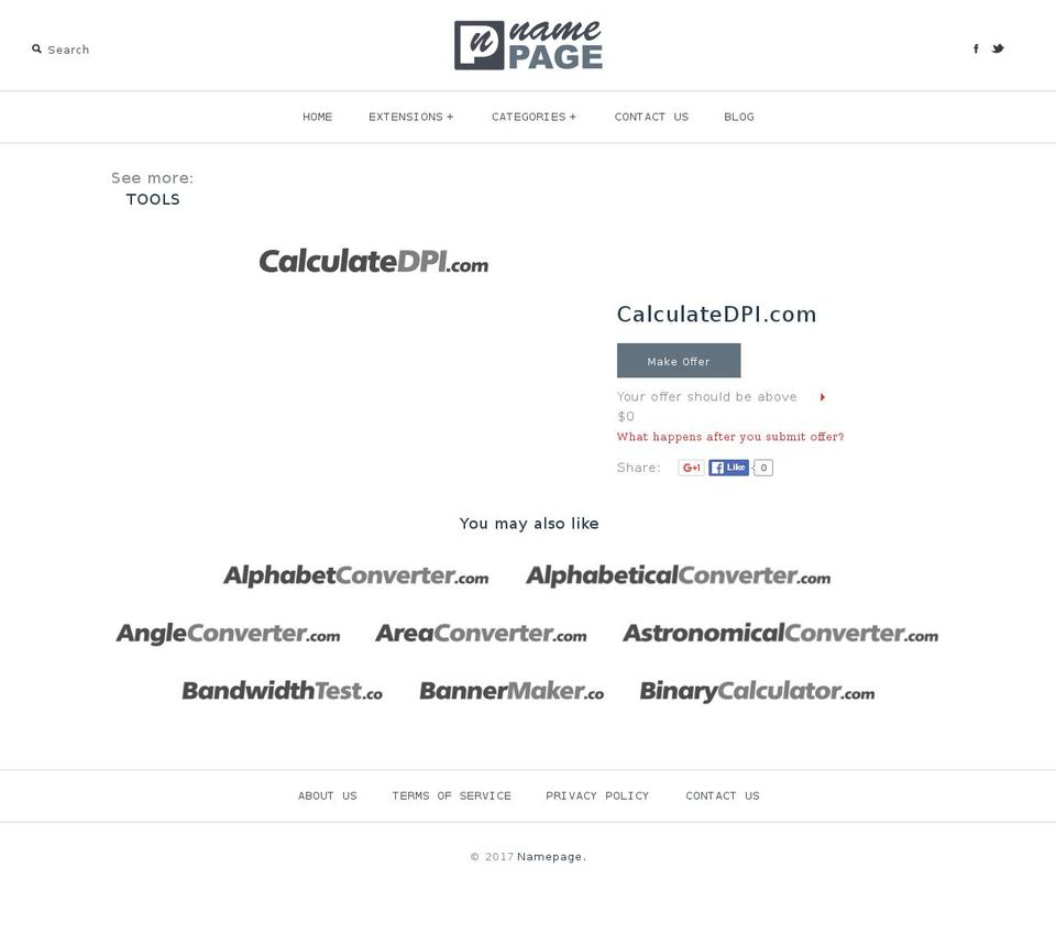 calculatedpi.com shopify website screenshot