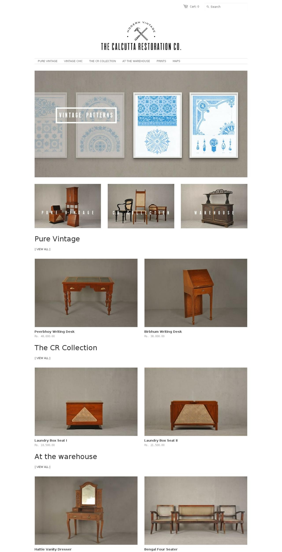 calcuttarestorationcompany.com shopify website screenshot