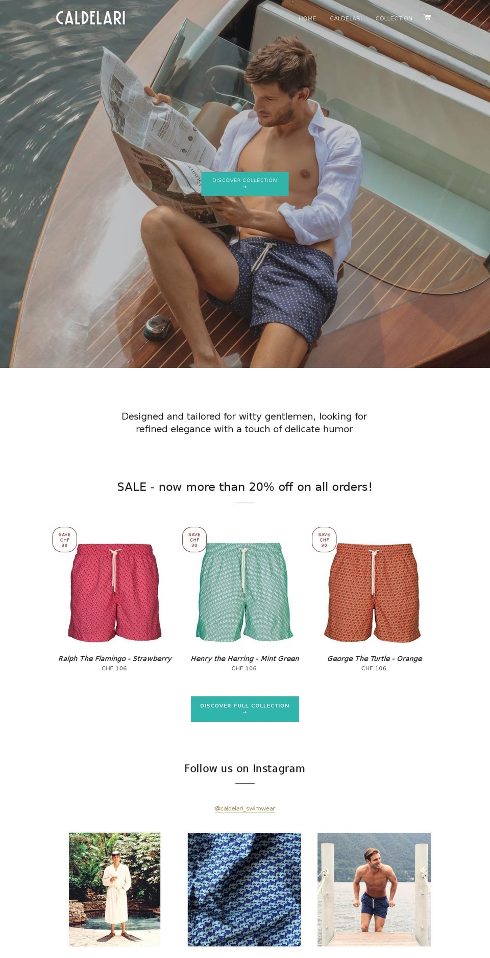 caldelari.com — Shopify storefront screenshot
