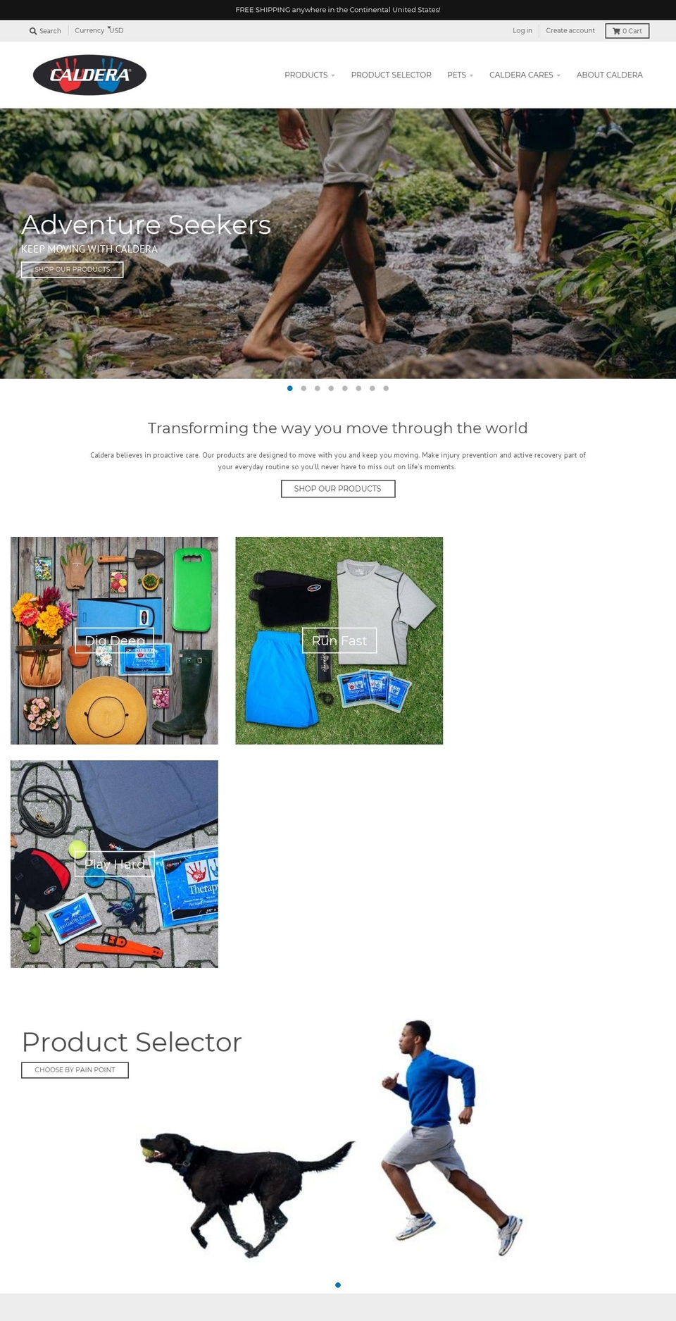 calderainternational.com — Shopify storefront screenshot