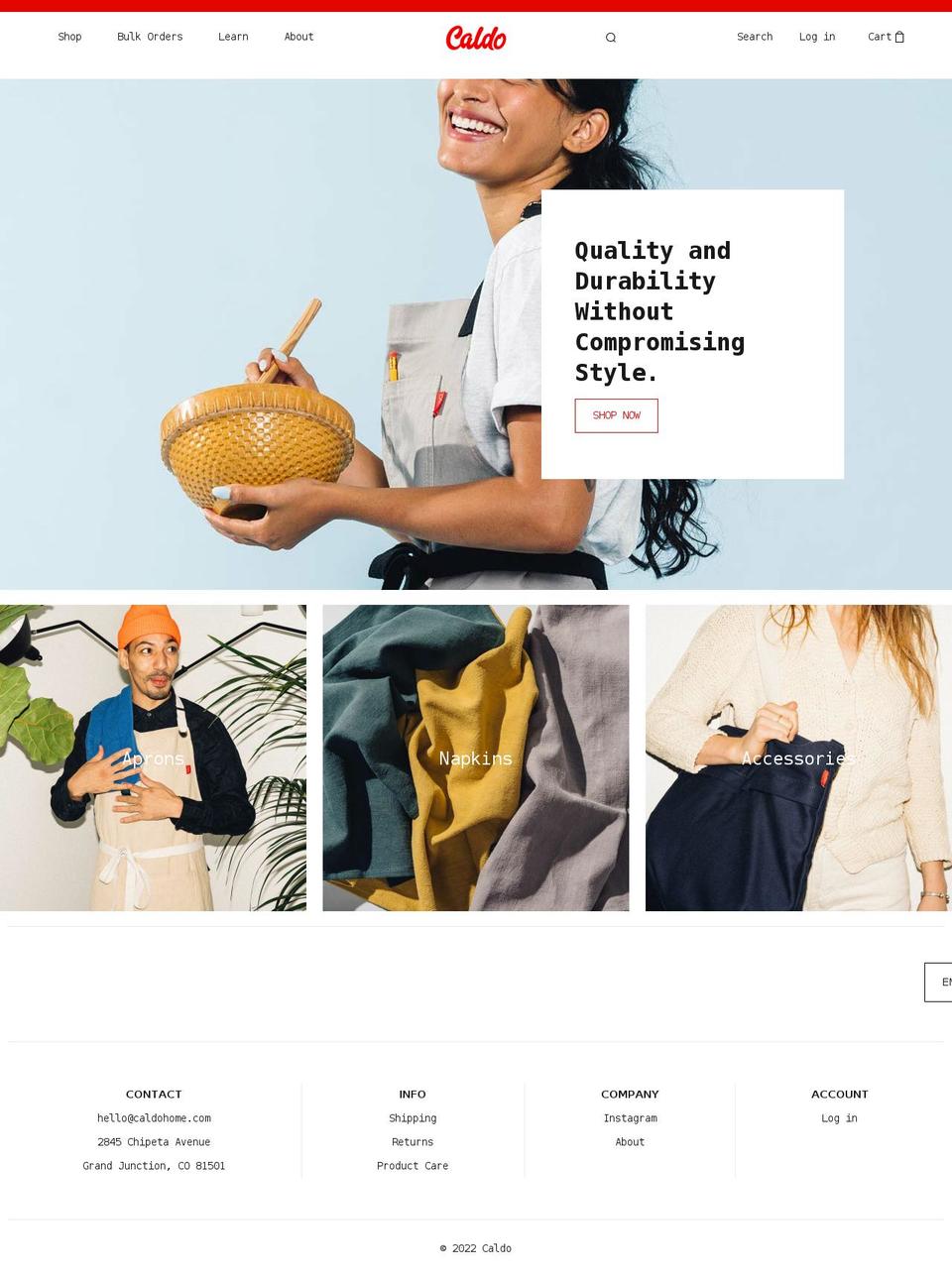 caldohome.com — Shopify storefront screenshot