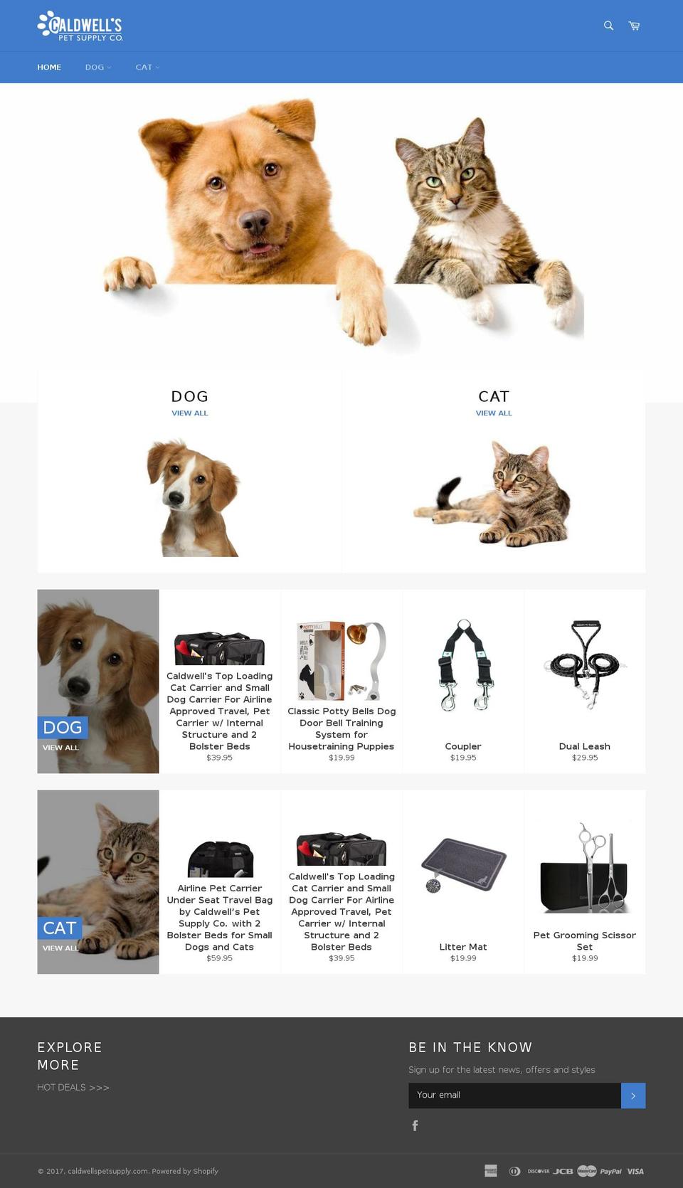 New Store Shopify theme site example caldwellspetsupply.com