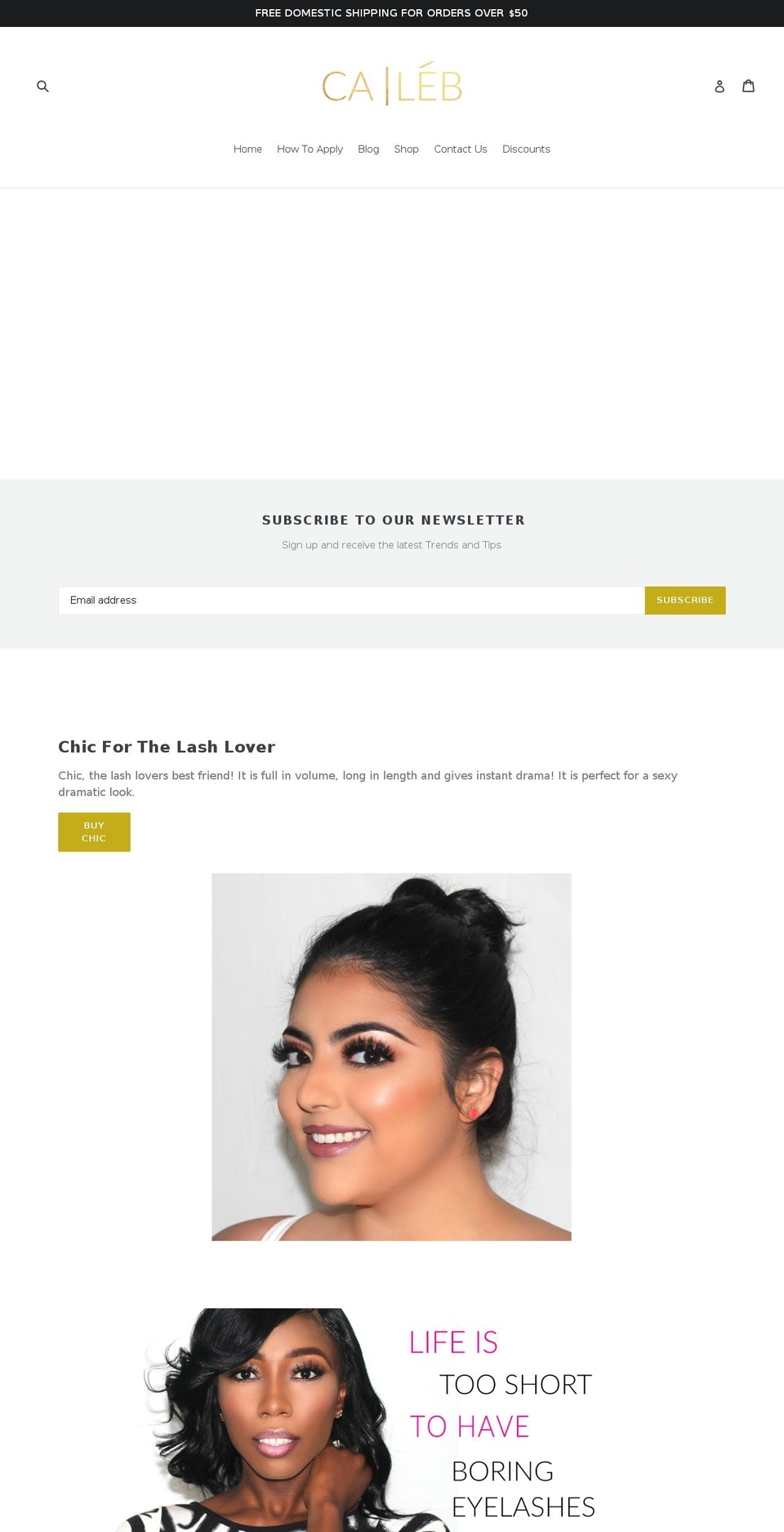 calebbeaute.com — Shopify storefront screenshot