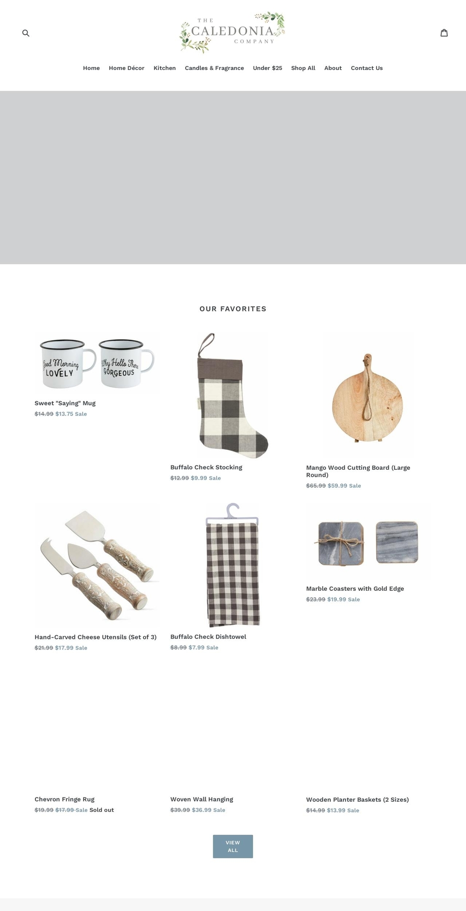 caledoniacompany.com — Shopify storefront screenshot