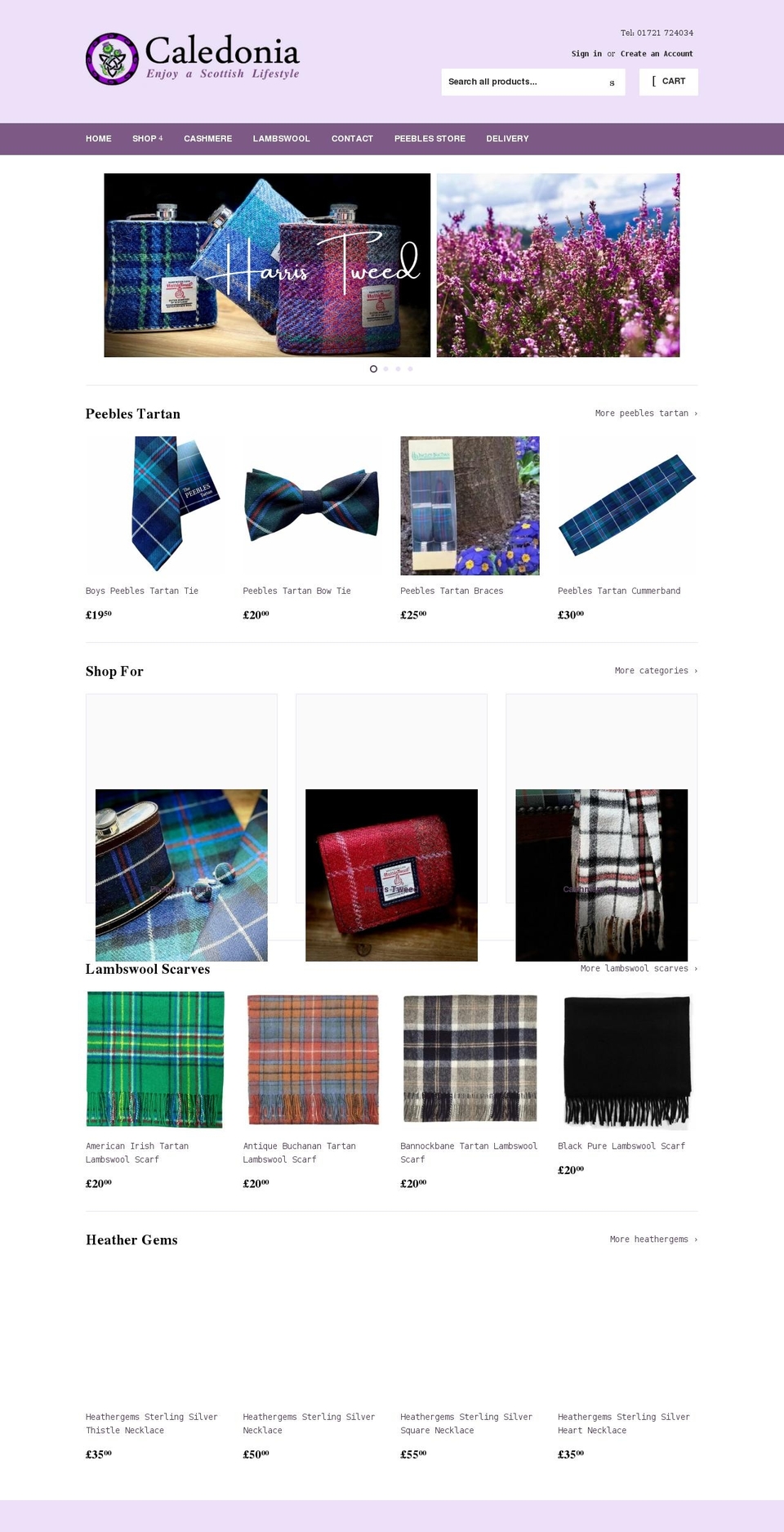 caledonialifestyle.com shopify website screenshot