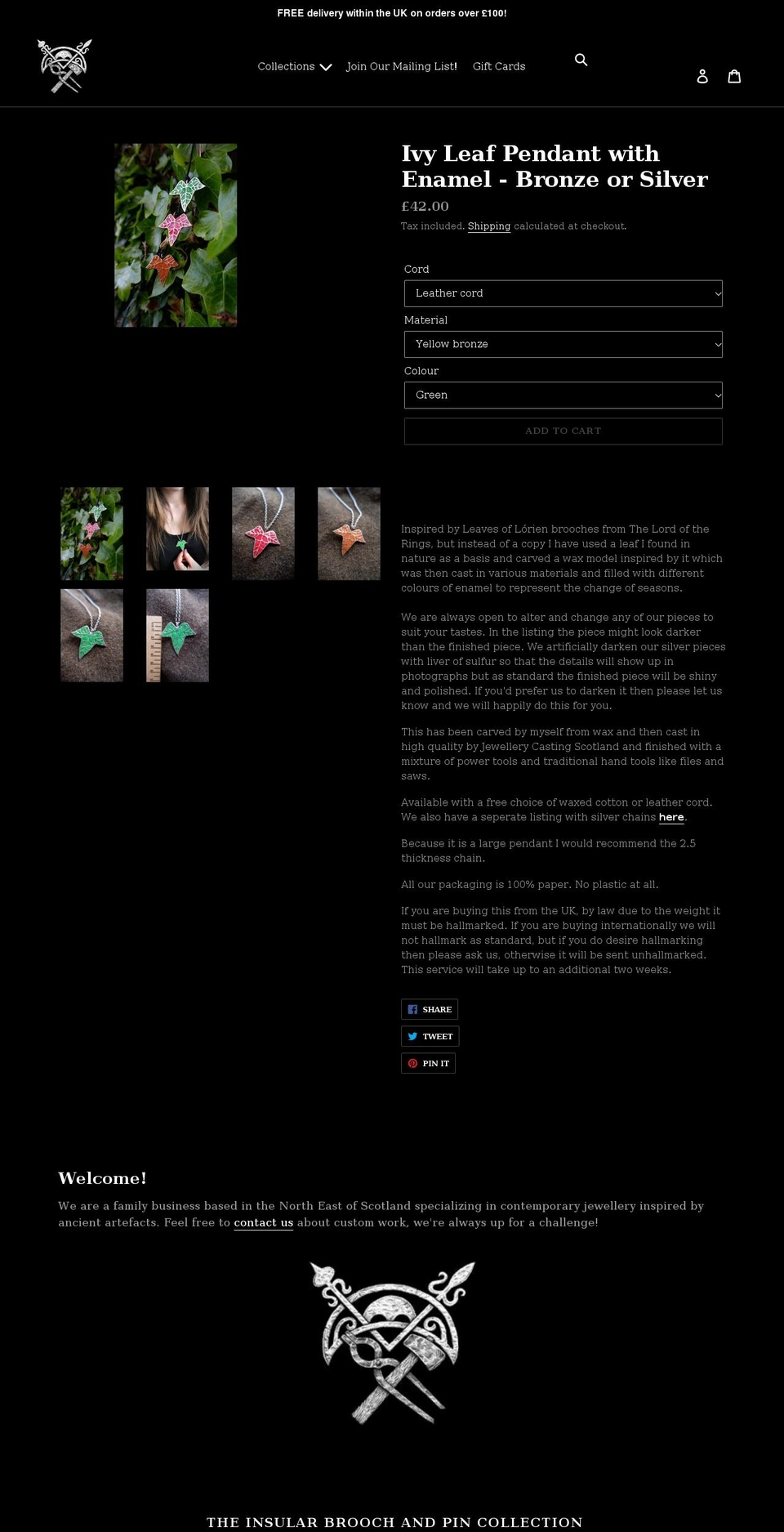 caledonianforge.com shopify website screenshot
