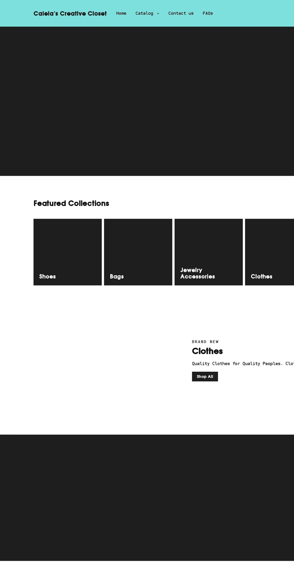 caleias-creative-closet.myshopify.com shopify website screenshot