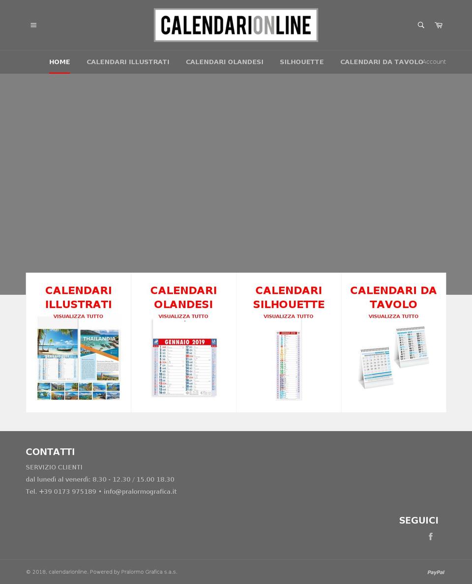 calendarionline.com — Shopify storefront screenshot