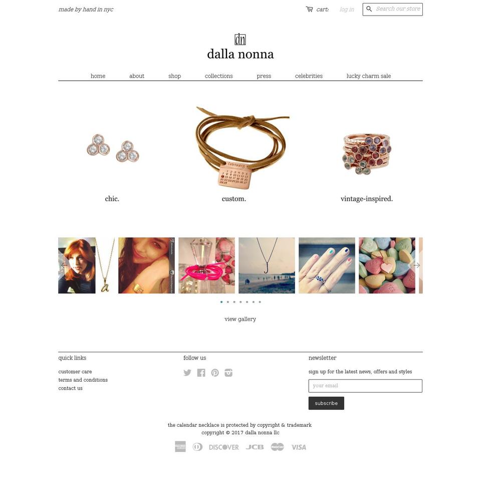 dallanonna Shopify theme site example calendarnecklaces.com