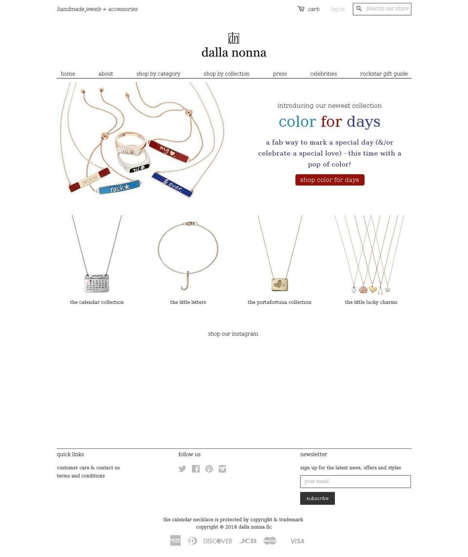 dallanonna Shopify theme site example calendernecklaces.com