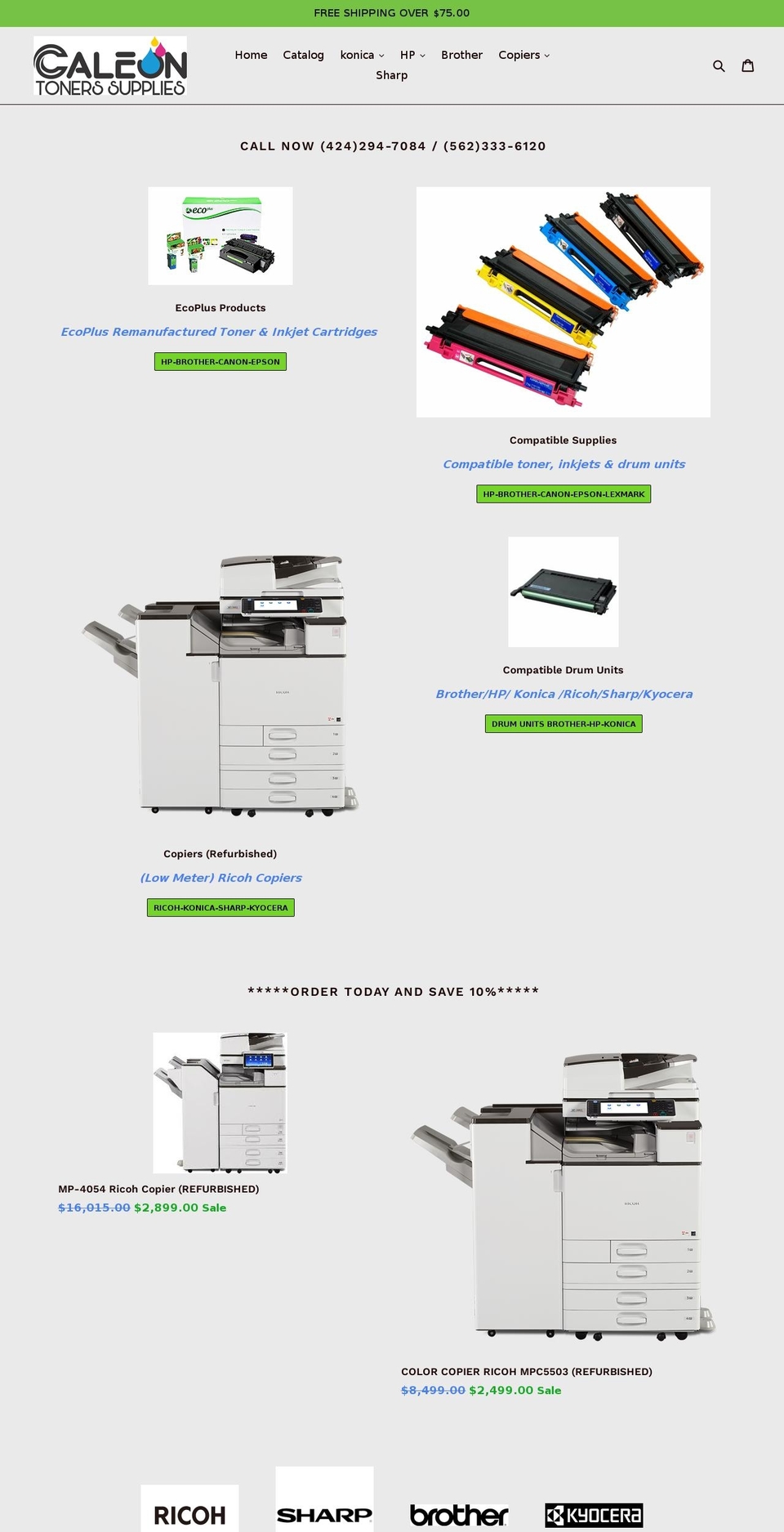 caleontoners.com shopify website screenshot