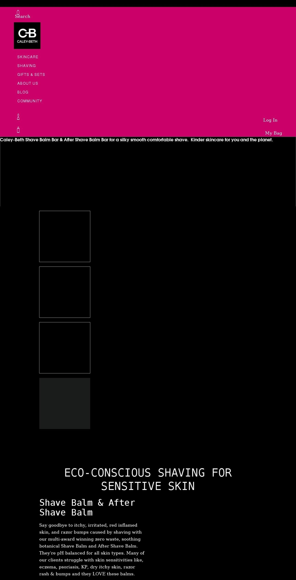 caley-beth.com shopify website screenshot