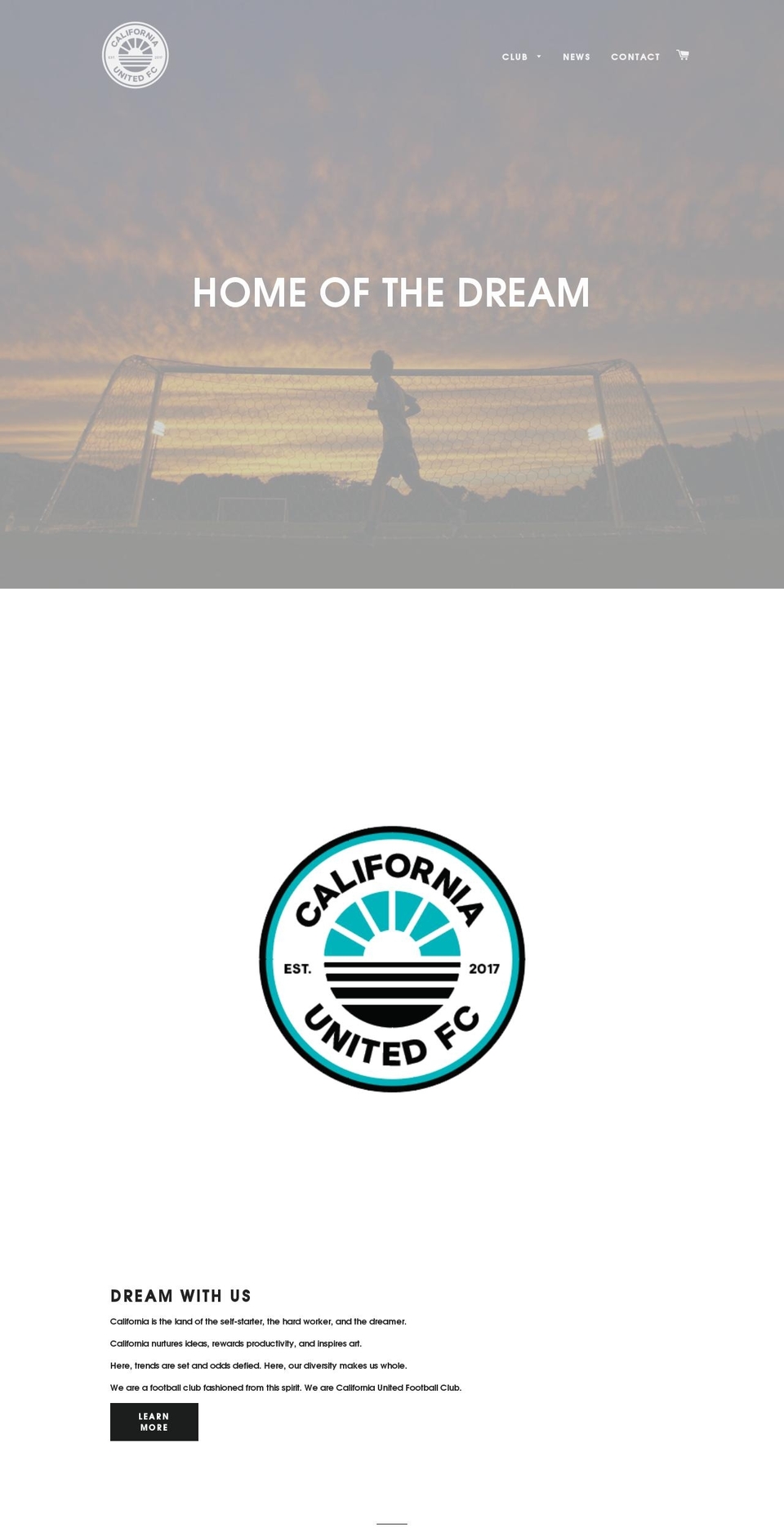 calfc.com — Shopify storefront screenshot