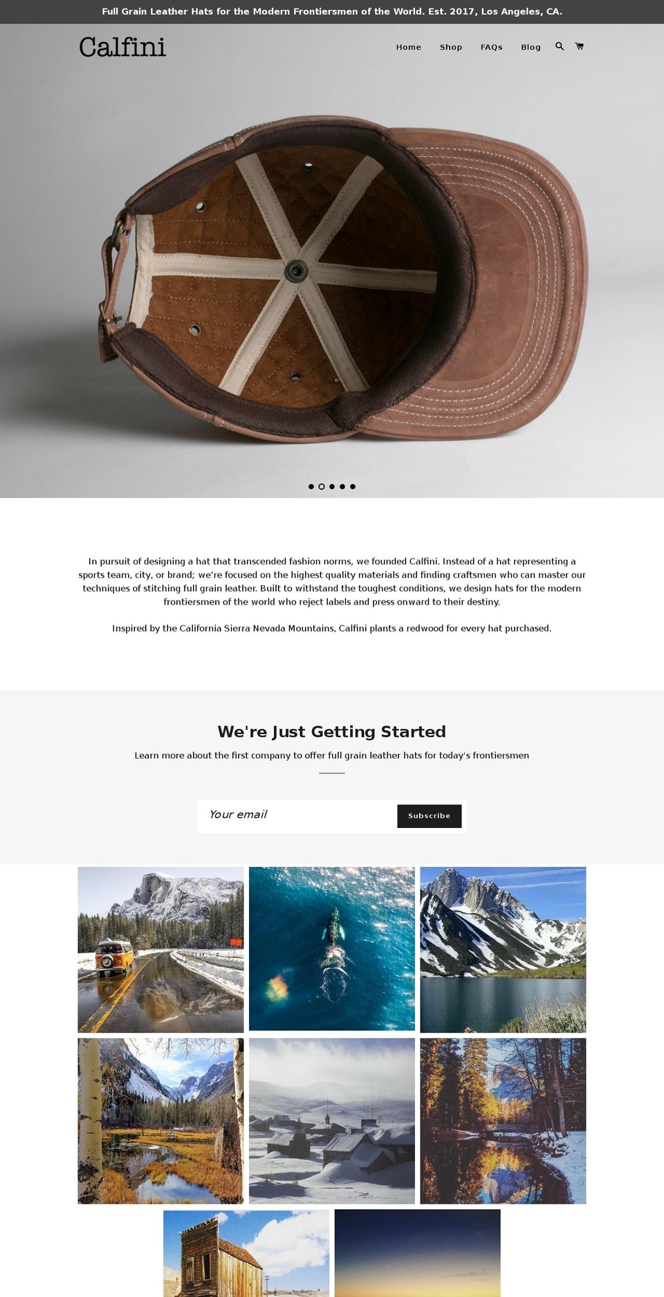 calfini.com — Shopify storefront screenshot