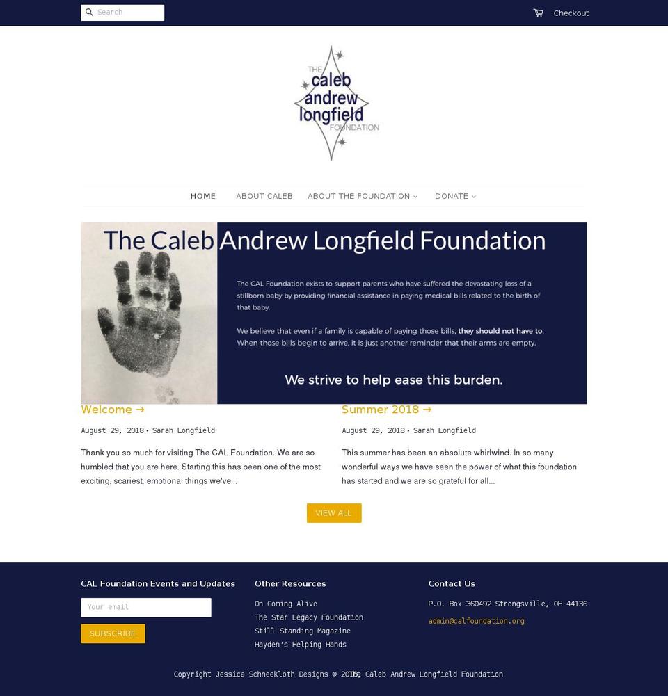 calfoundation.org shopify website screenshot