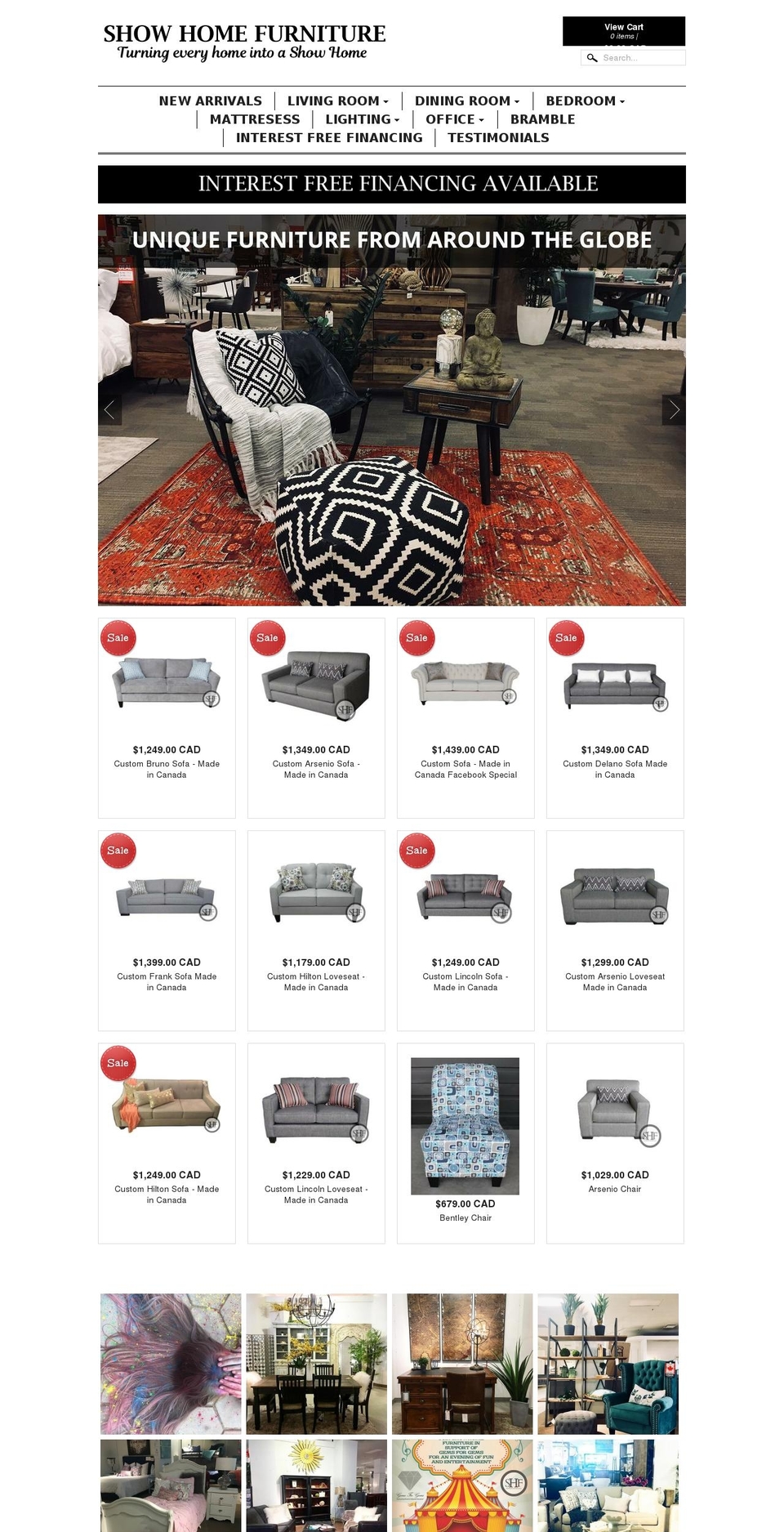 calgarysofas.com — Shopify storefront screenshot