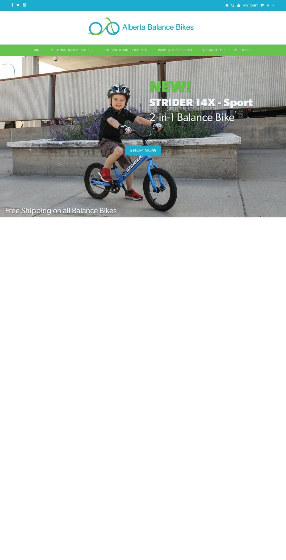 calgarystrider.com — Shopify storefront screenshot