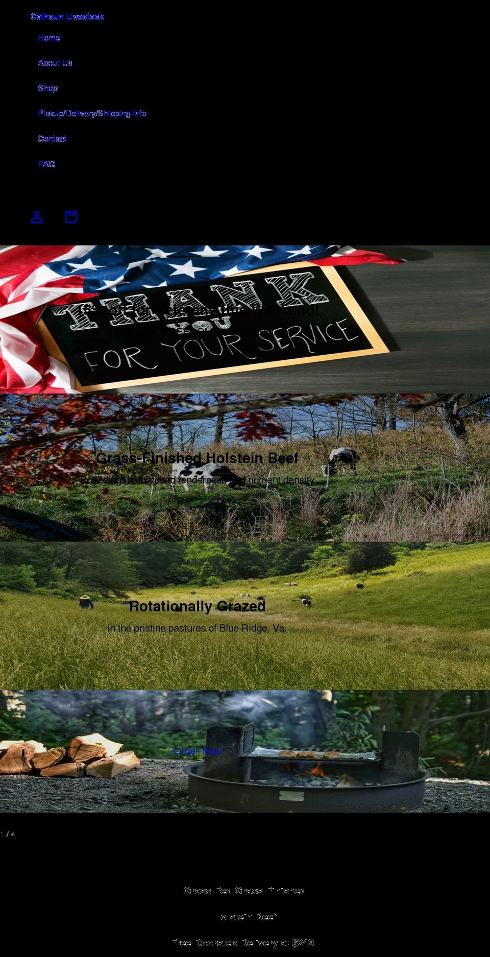 calhounlivestock.com shopify website screenshot