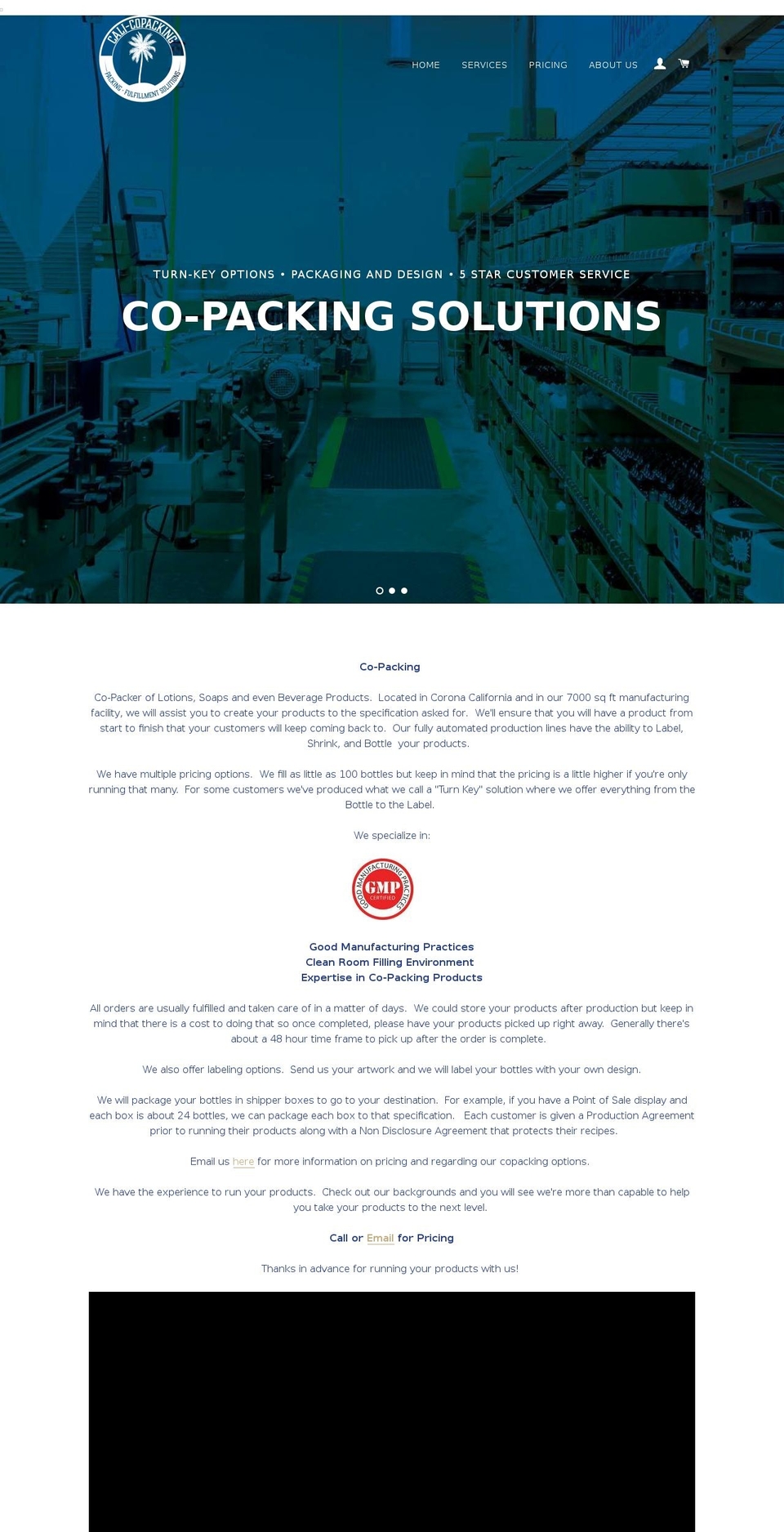 cali-copacking.com — Shopify storefront screenshot