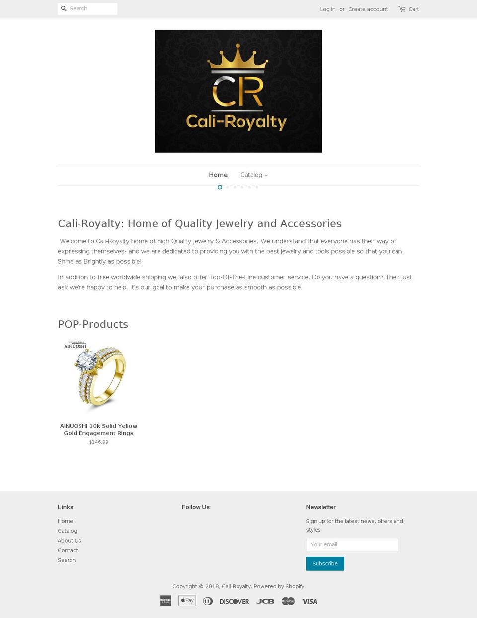 cali-royalty.com — Shopify storefront screenshot