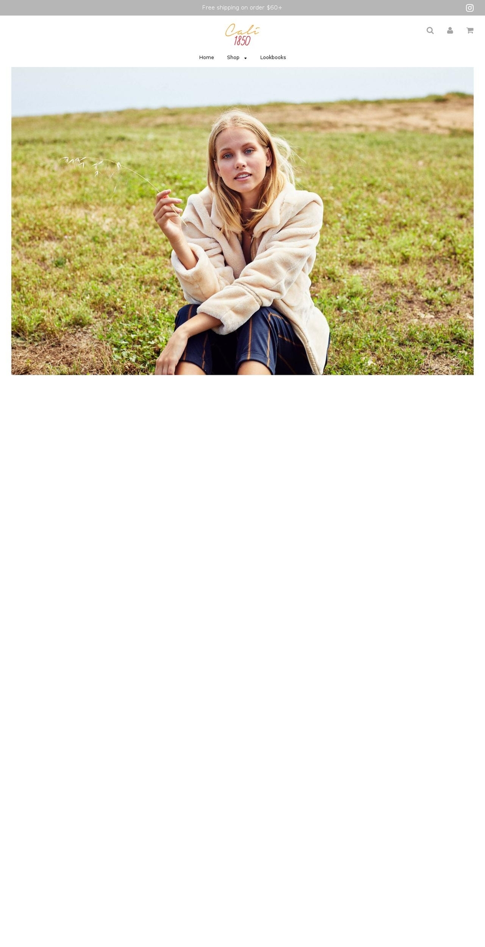 cali1850.com shopify website screenshot