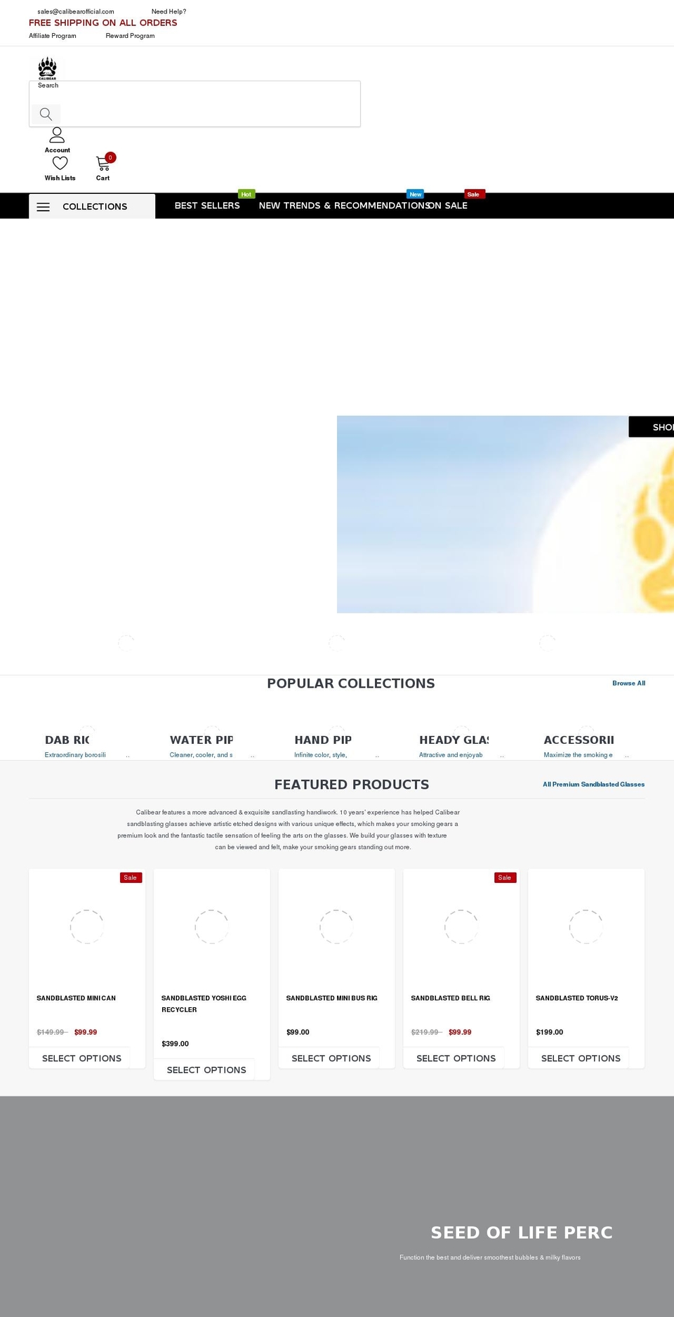 calibearofficial.com shopify website screenshot