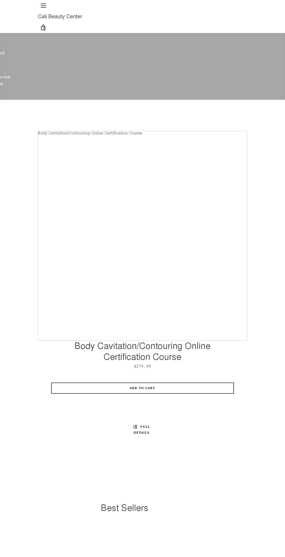 calibeautycenter.com shopify website screenshot