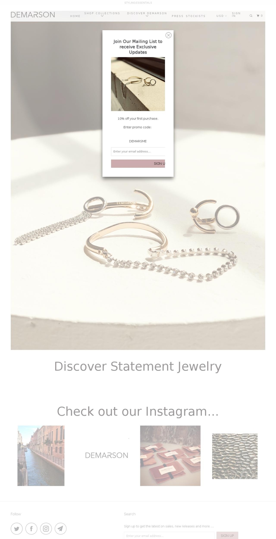 calibernewyork.com — Shopify storefront screenshot