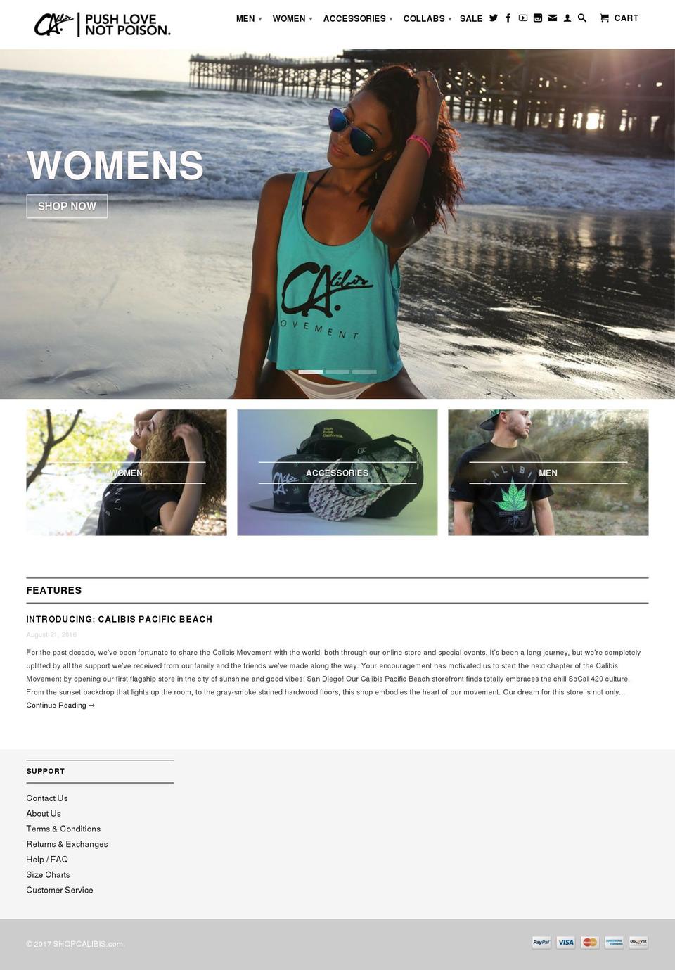 calibisclothing.com shopify website screenshot