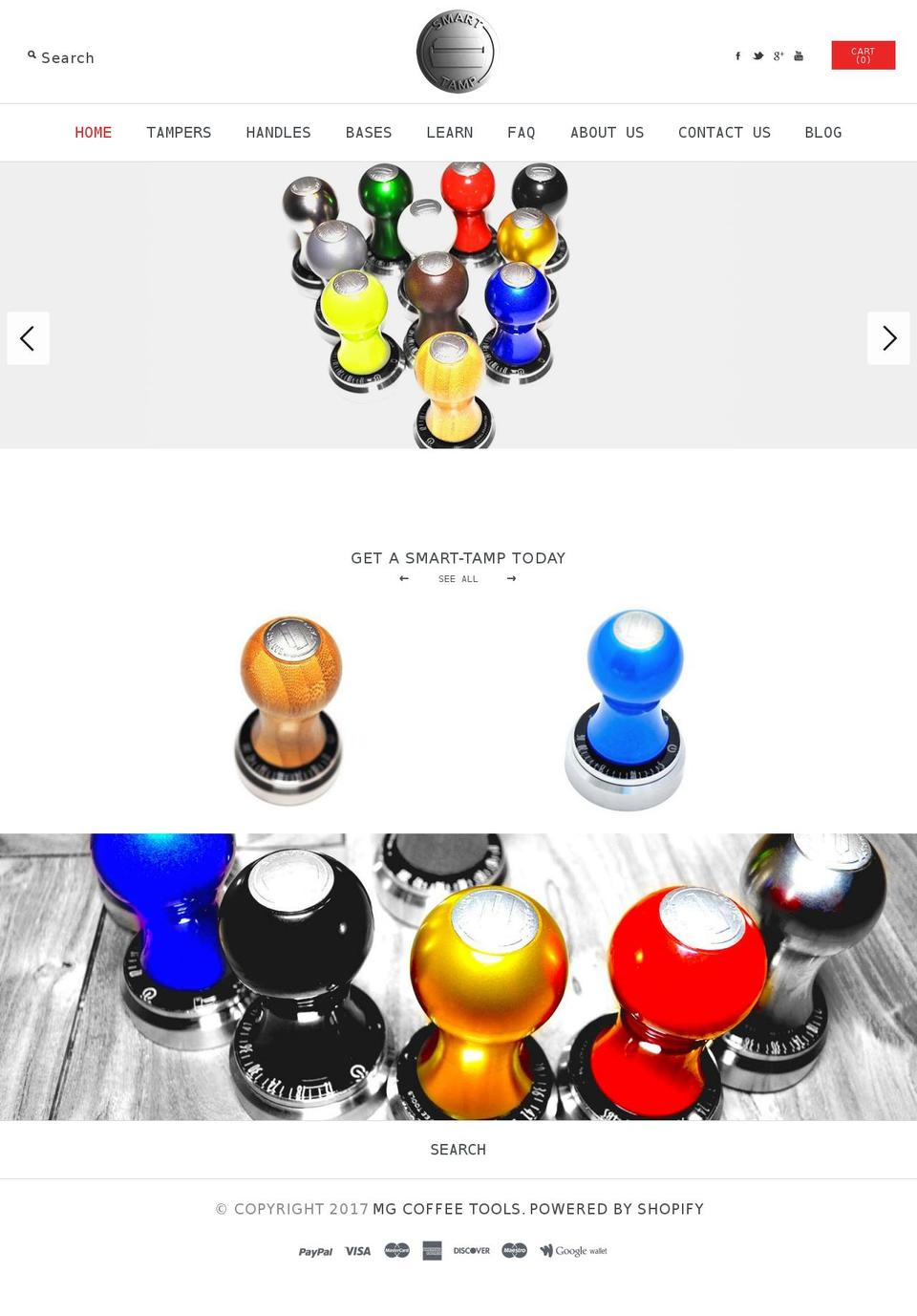 calibratedtamper.com shopify website screenshot