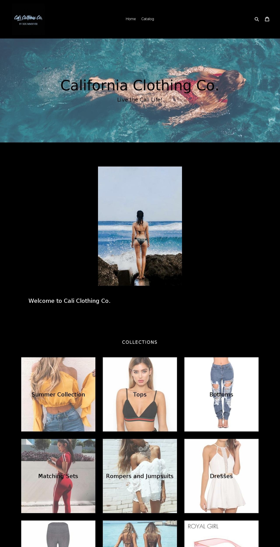 caliclothingco.com — Shopify storefront screenshot