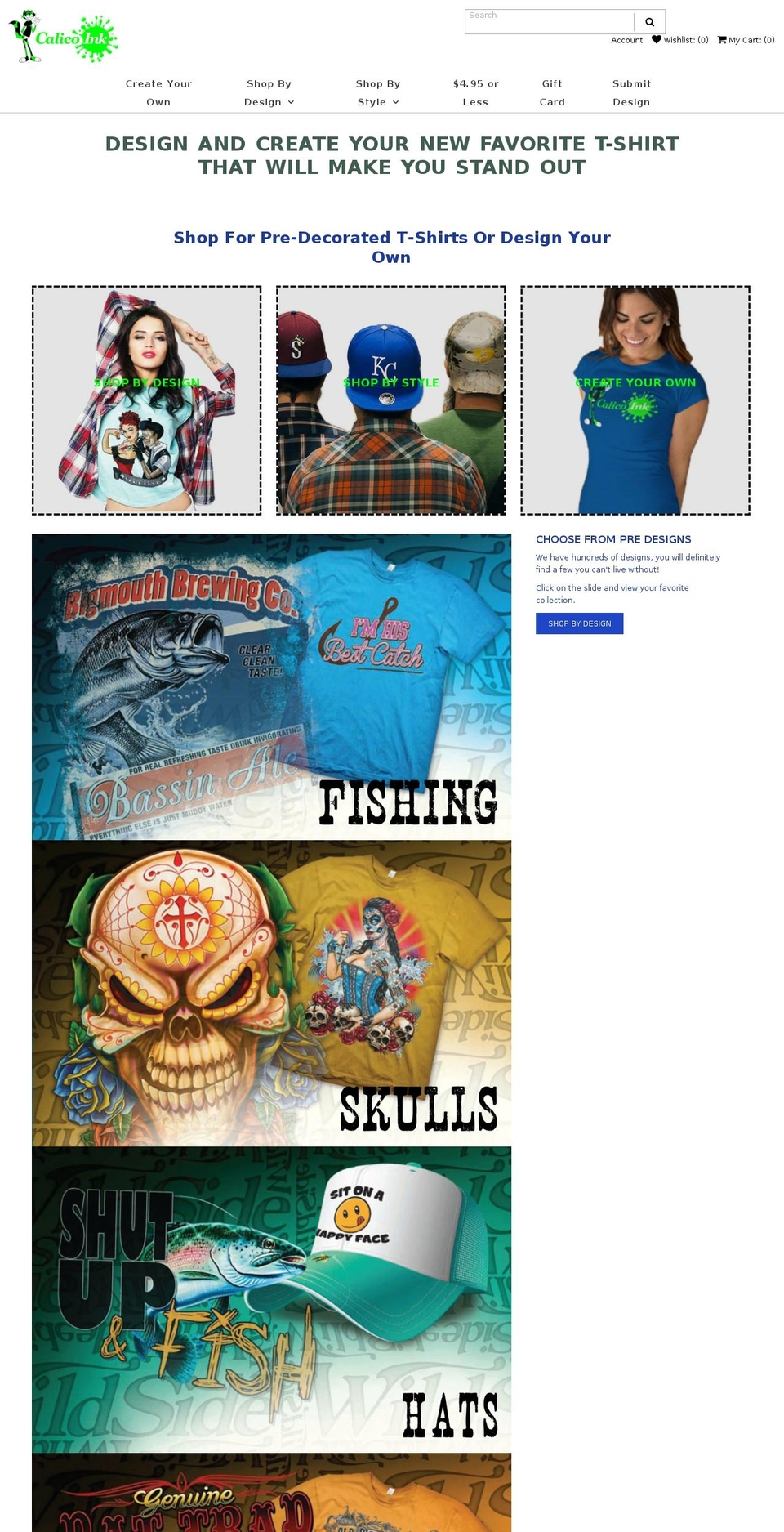 calicoinkshop.com — Shopify storefront screenshot