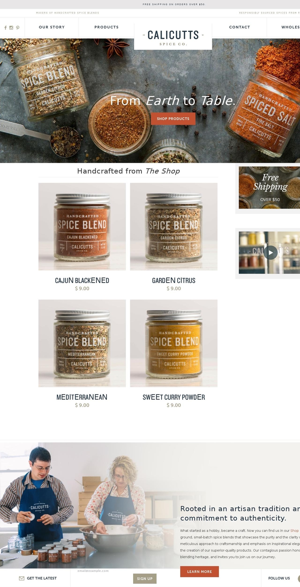 calicutts.com shopify website screenshot