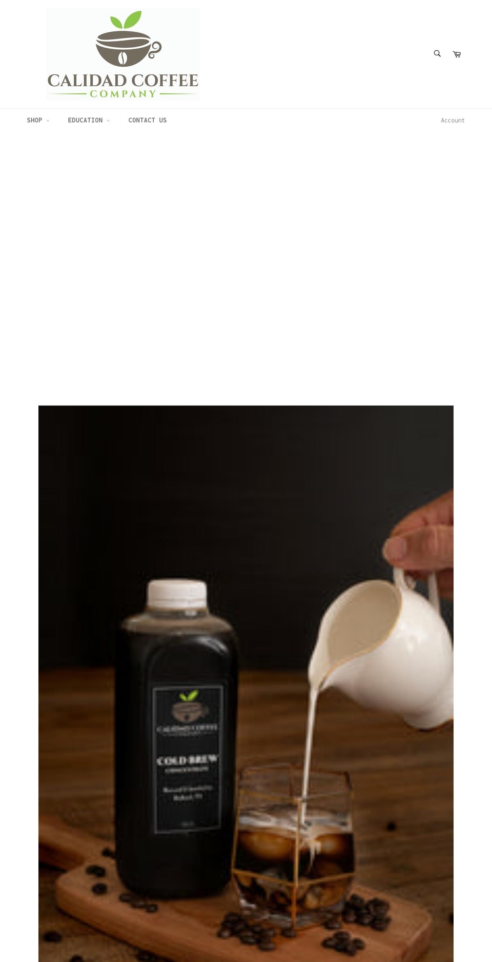 calidadcoffee.com shopify website screenshot