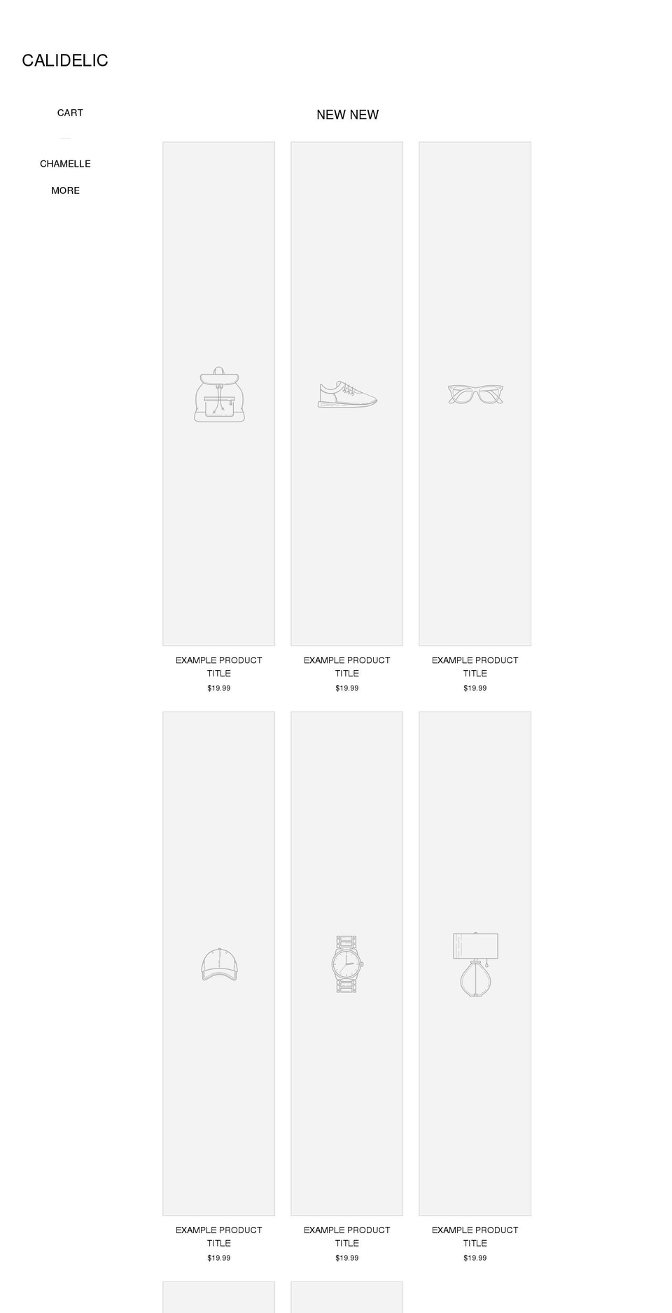 calidelic.com — Shopify storefront screenshot