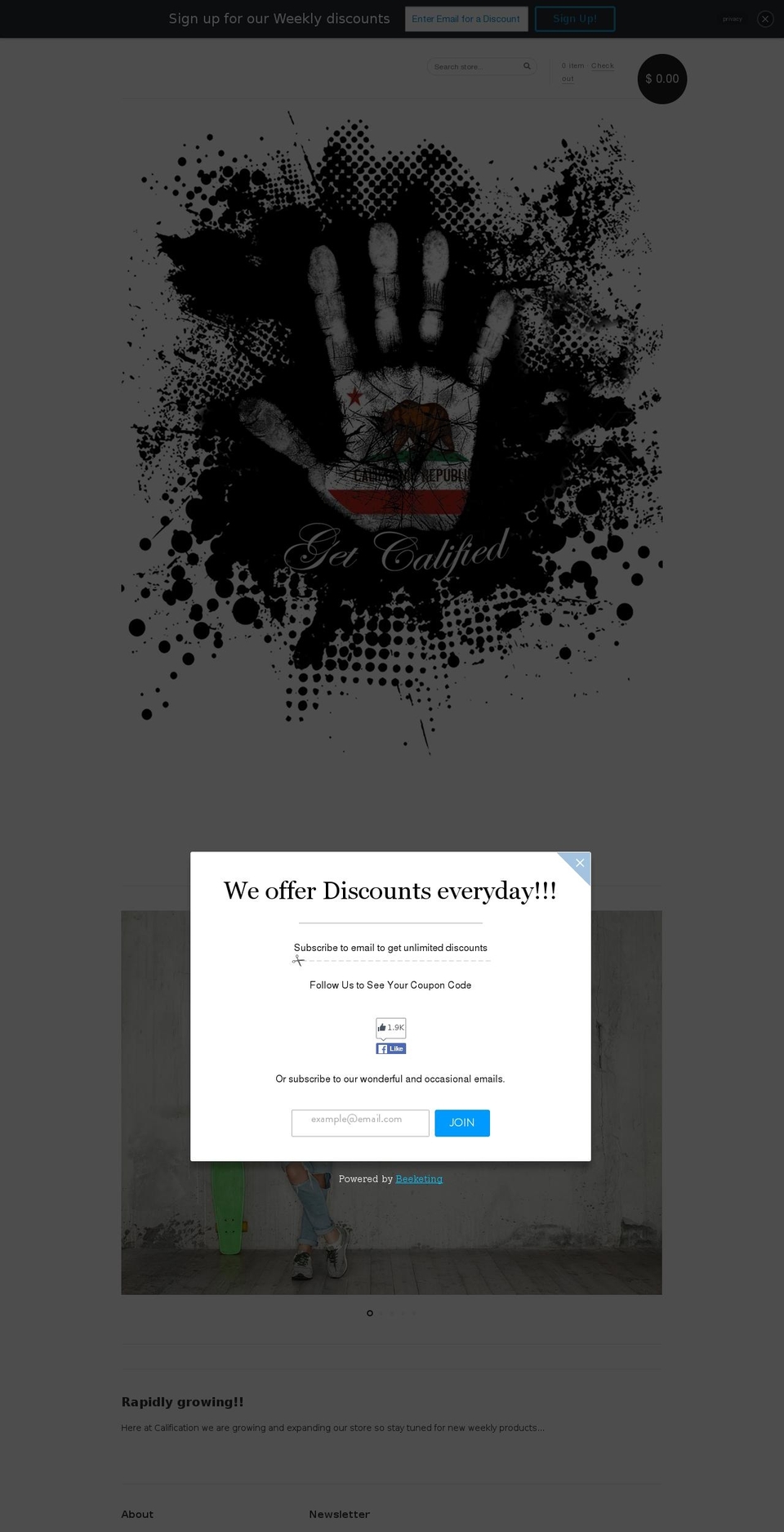 calification.com shopify website screenshot