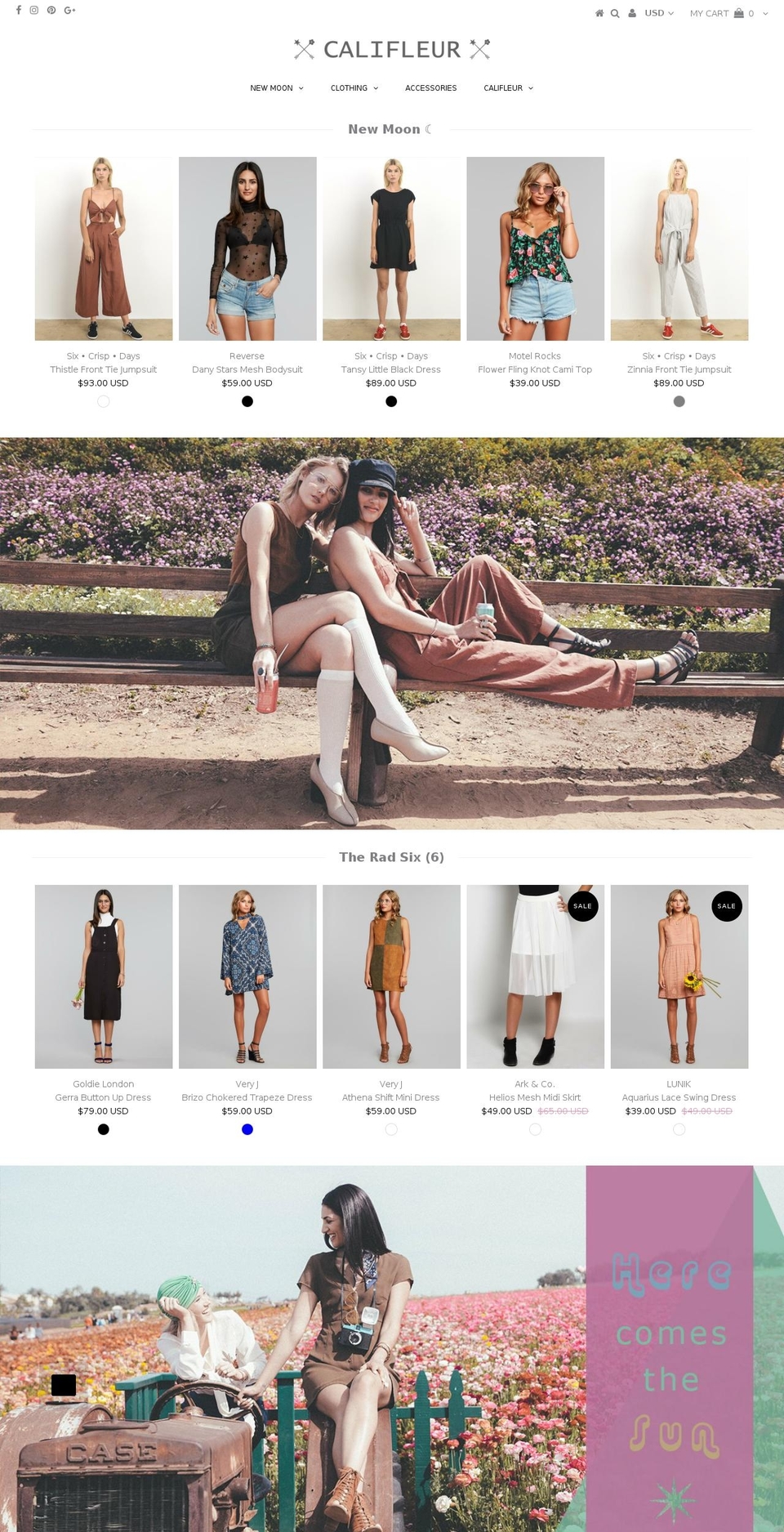 califleur.com shopify website screenshot