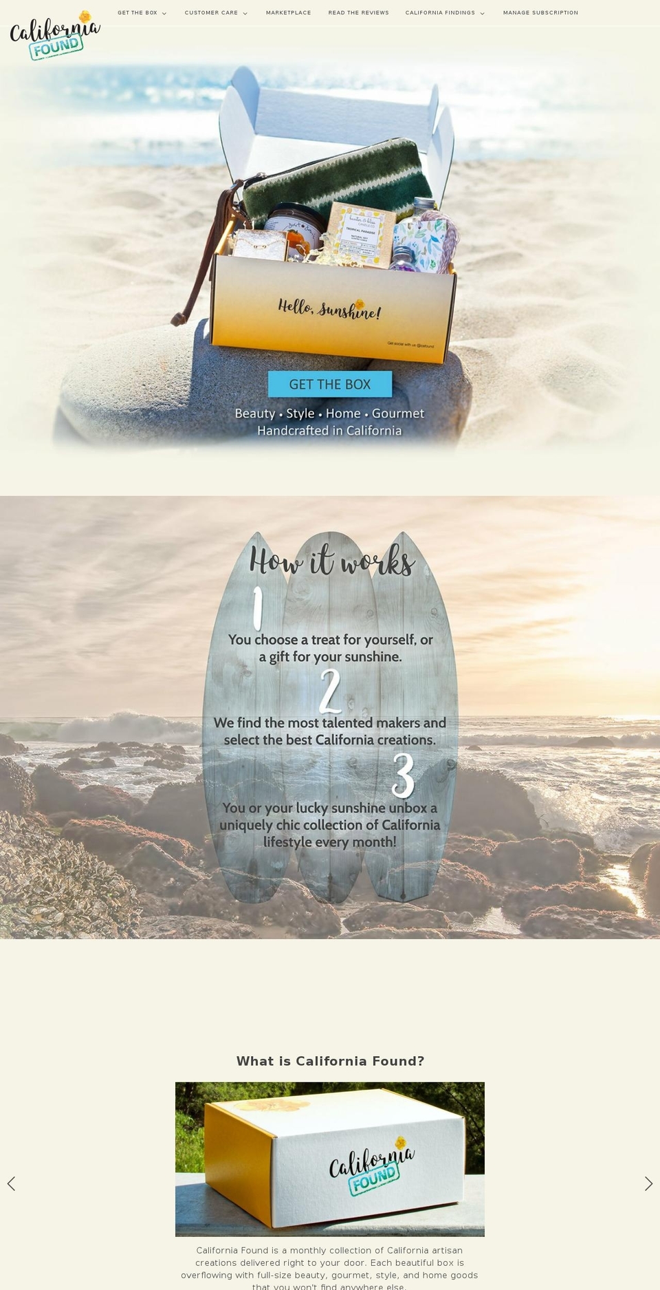california-found.myshopify.com shopify website screenshot