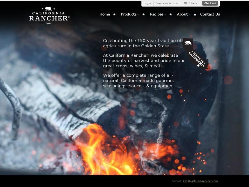 california-rancher.com shopify website screenshot