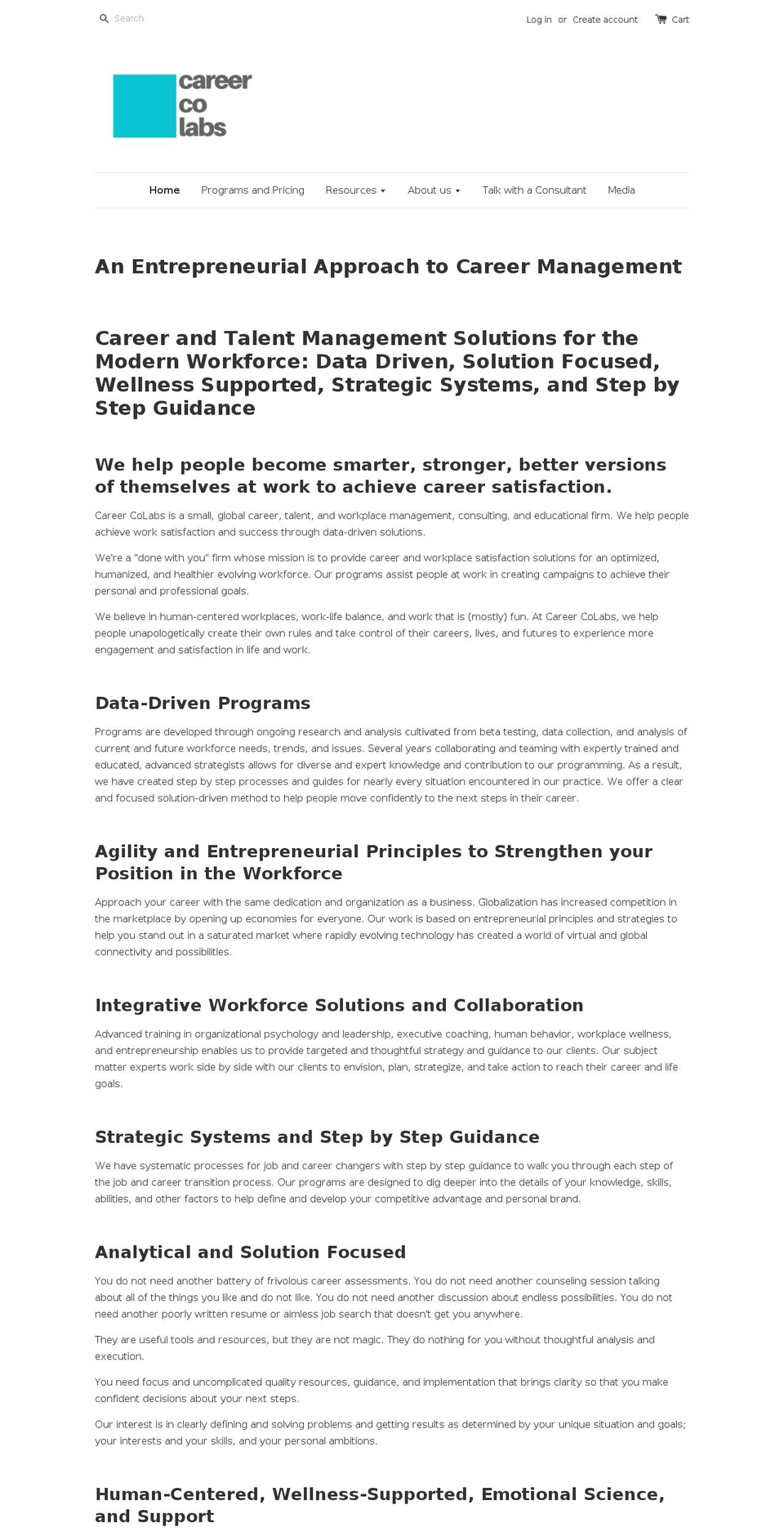 californiacareercounseling.com — Shopify storefront screenshot