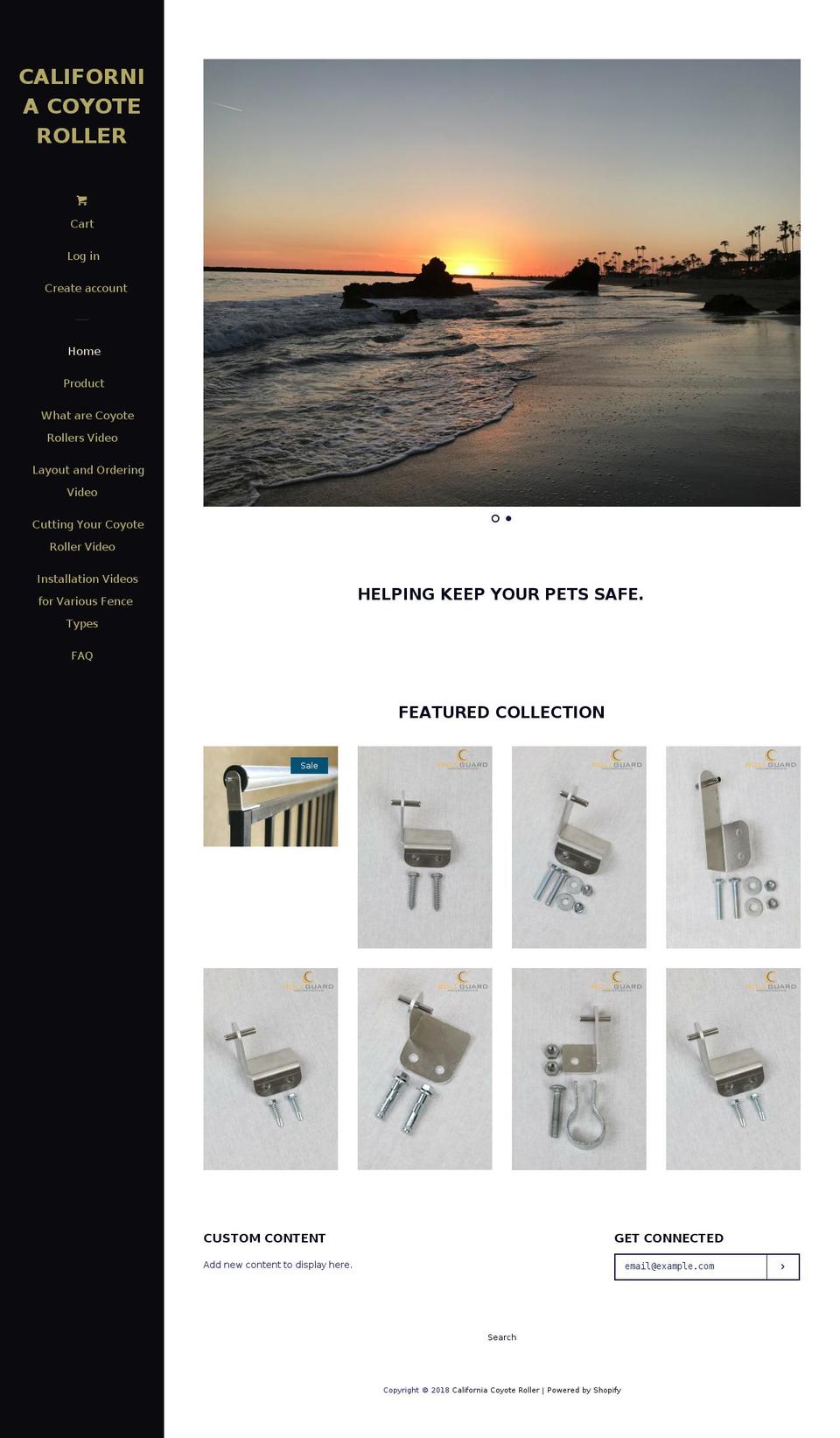 californiacoyoteroller.com shopify website screenshot
