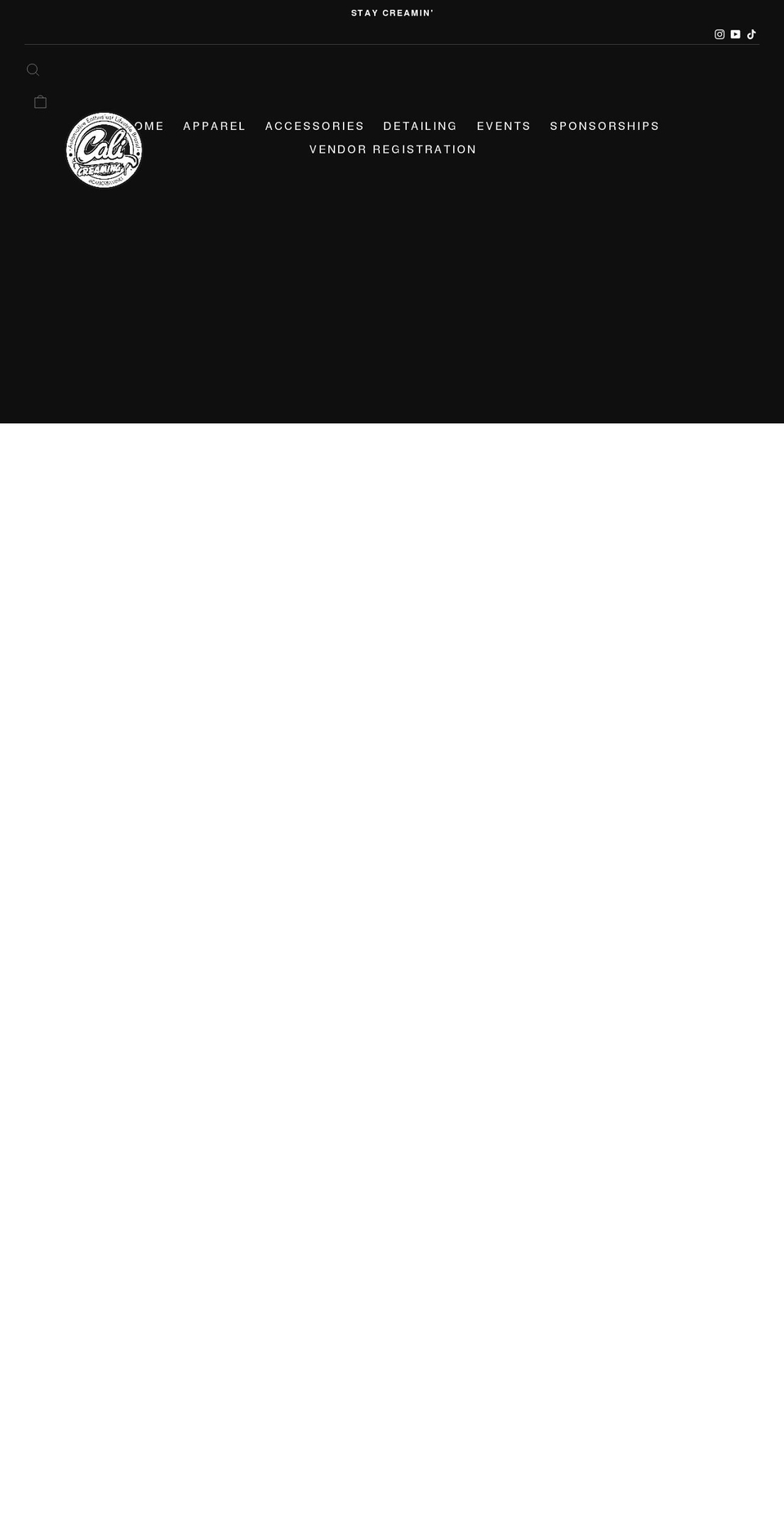 californiacreaming.com shopify website screenshot