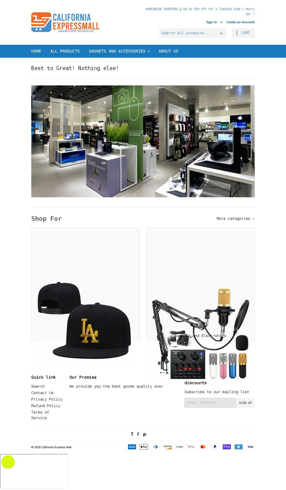 californiaexpressmall.com shopify website screenshot