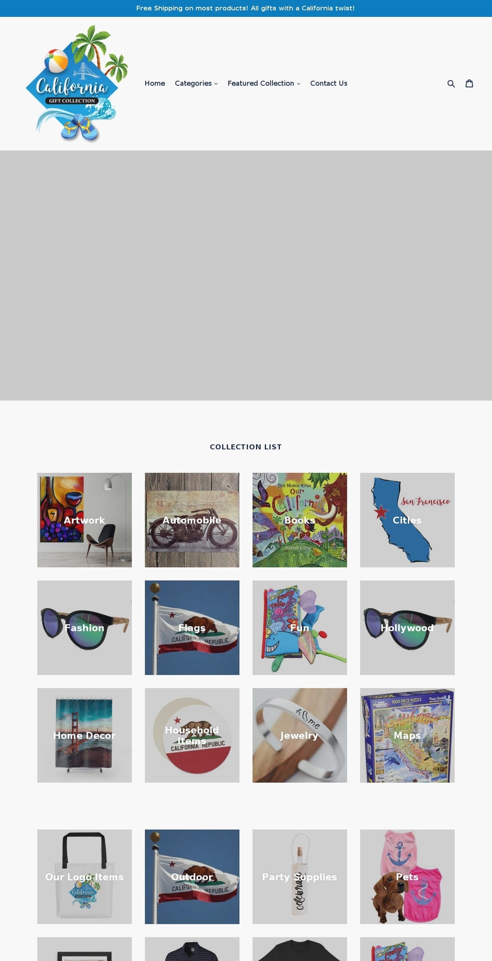 californiagiftcollection.com — Shopify storefront screenshot