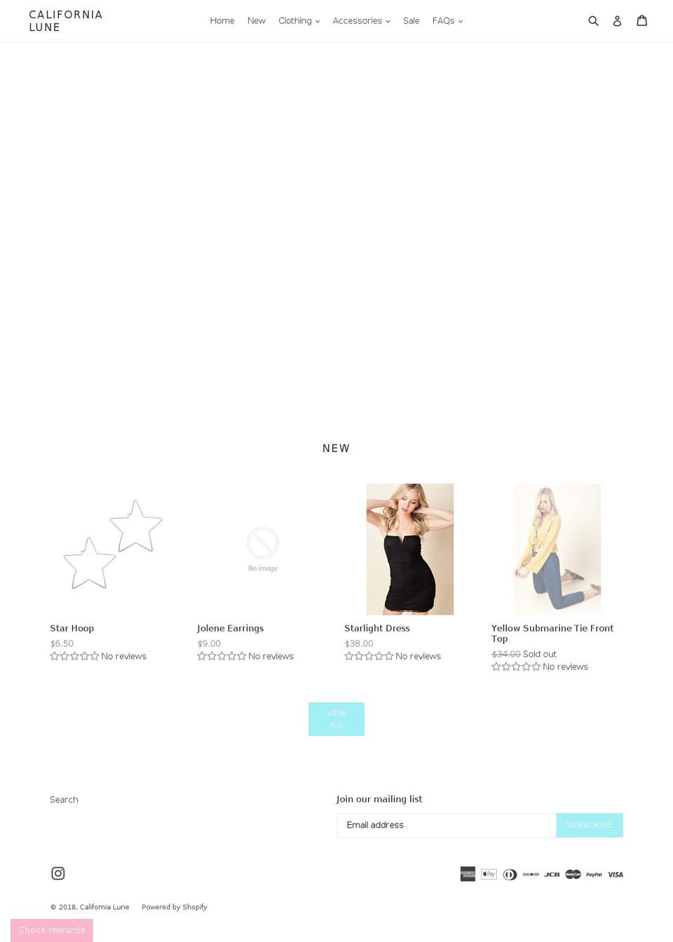 californialune.com — Shopify storefront screenshot