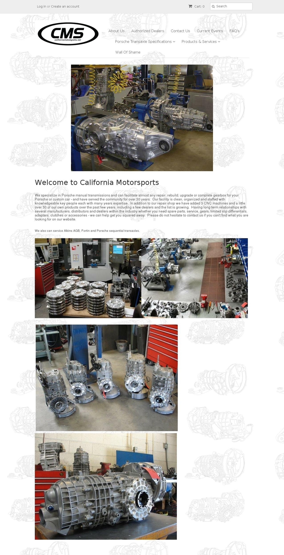 californiamotorsports.net shopify website screenshot