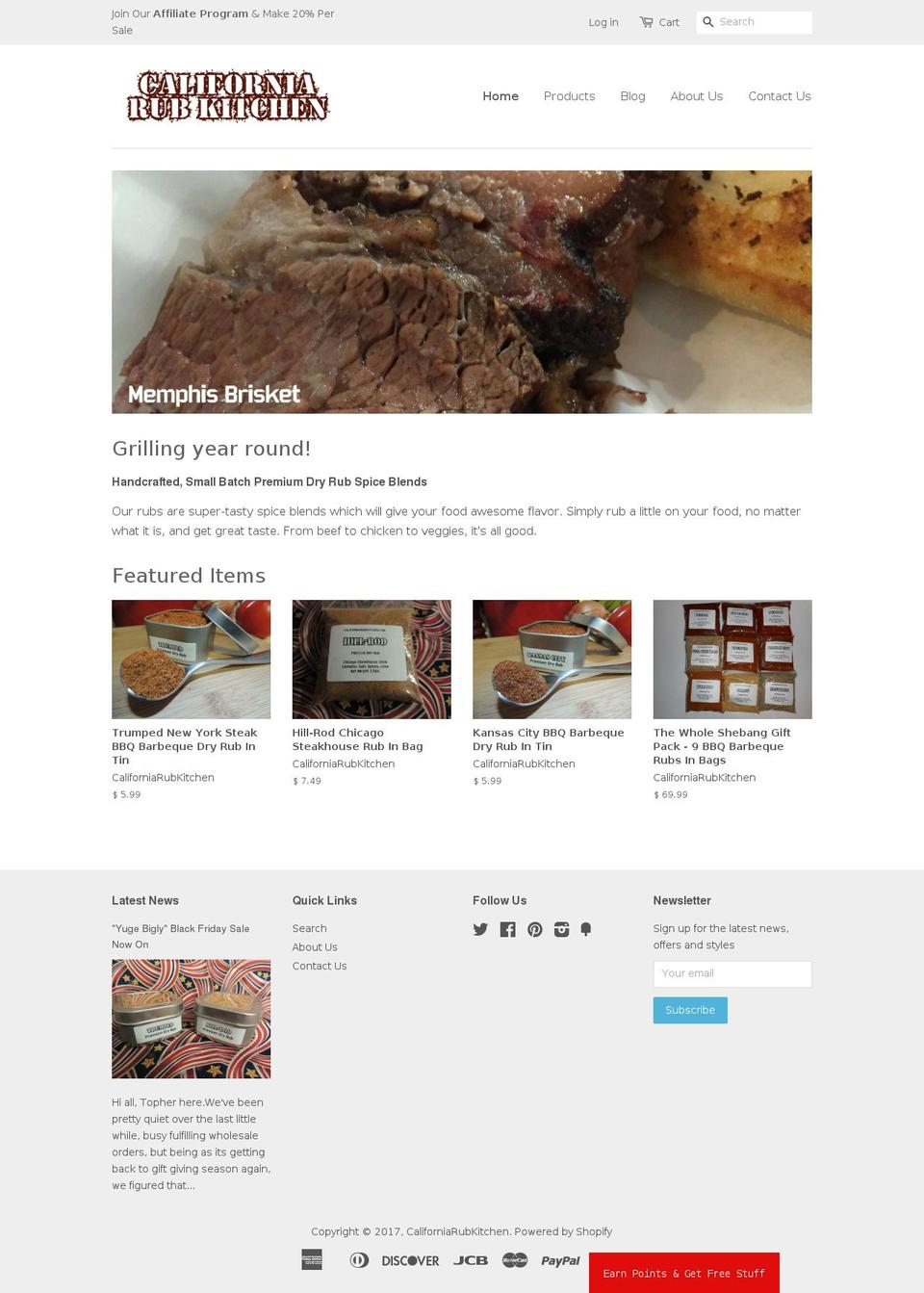 californiarubkitchen.myshopify.com shopify website screenshot