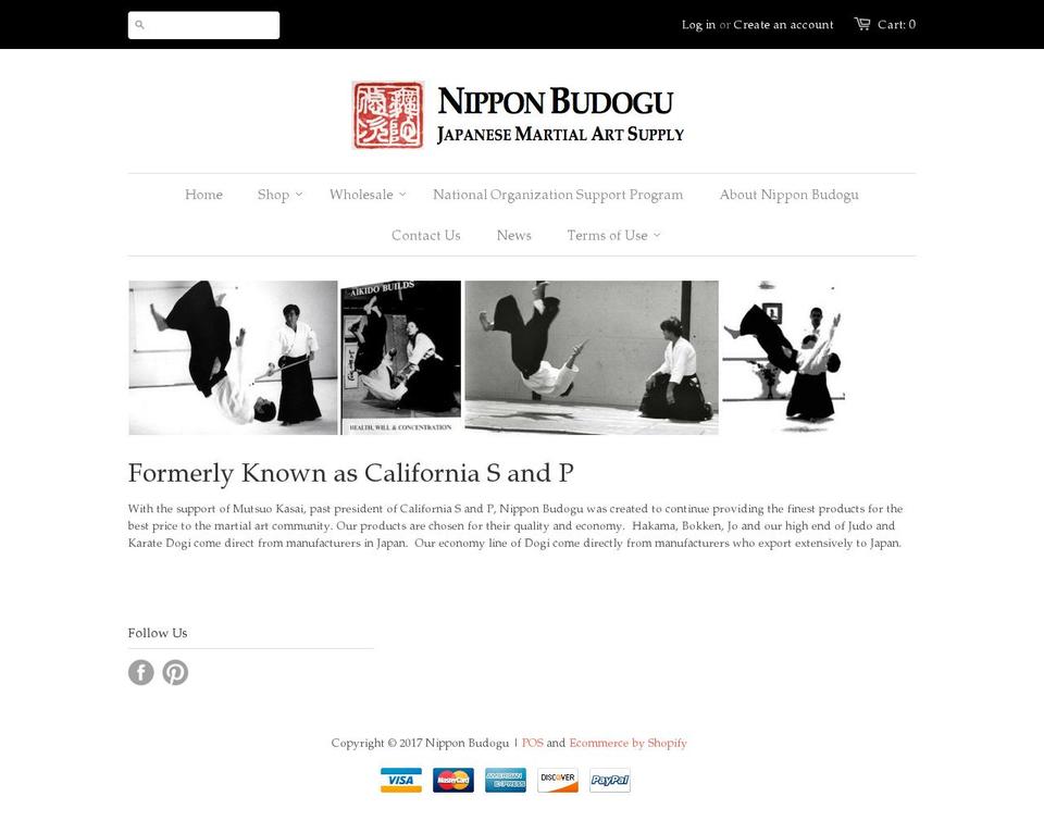 californiasandp.com shopify website screenshot