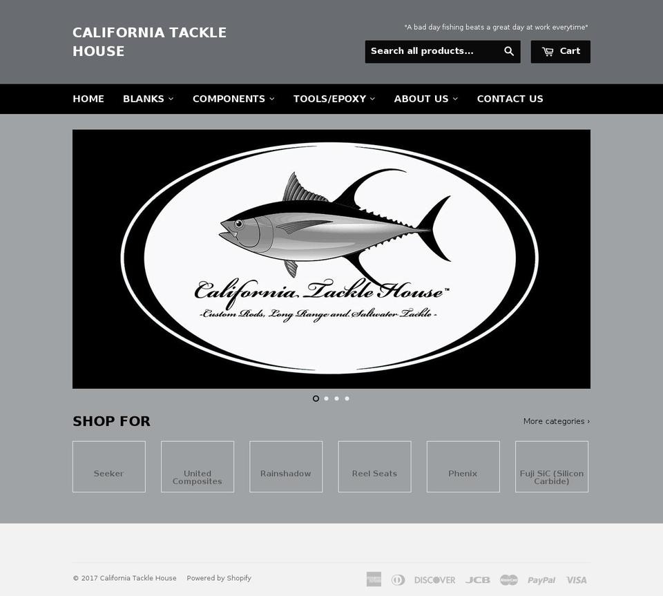 californiatacklehouse.com shopify website screenshot