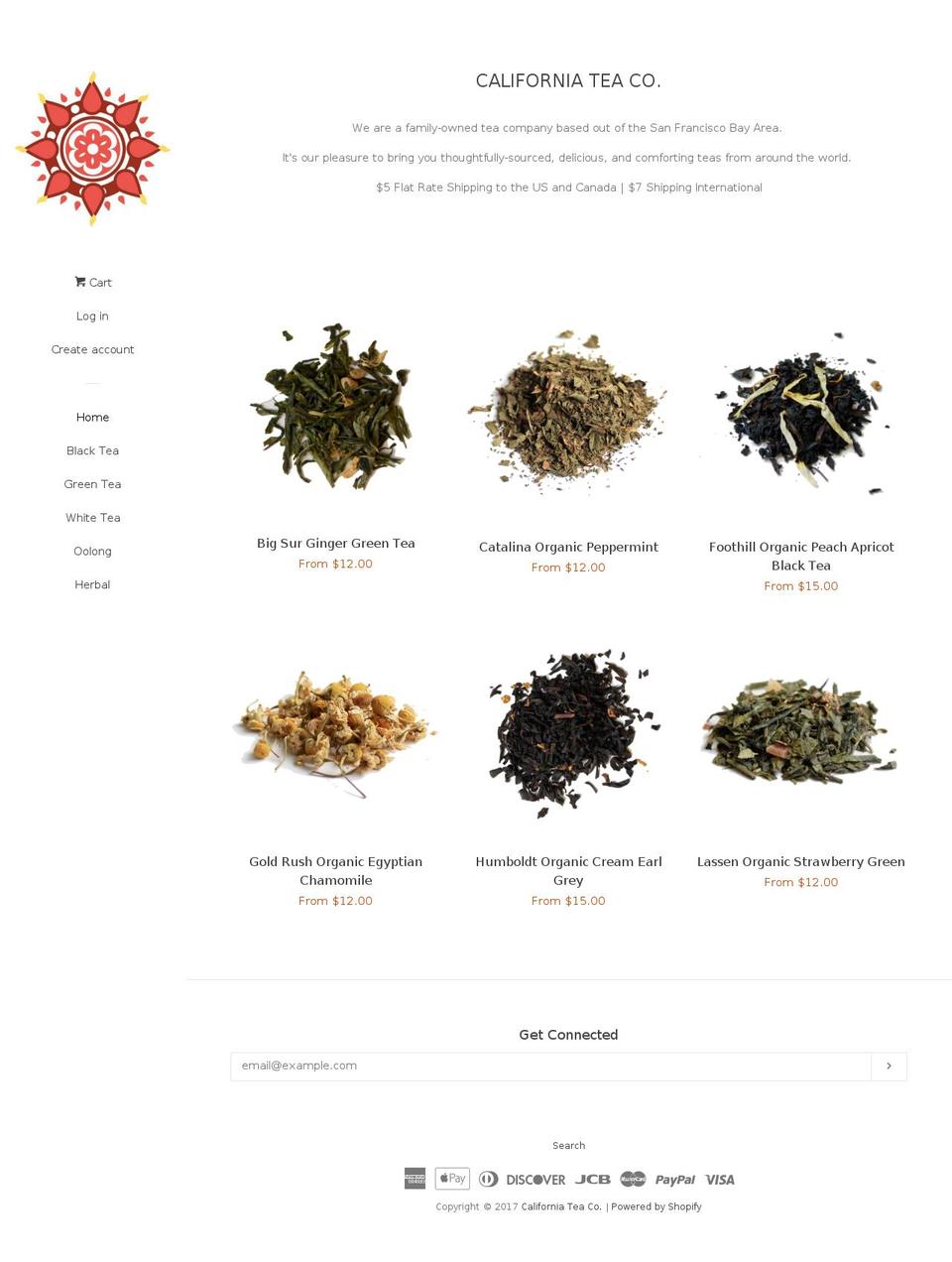 californiateaco.com shopify website screenshot